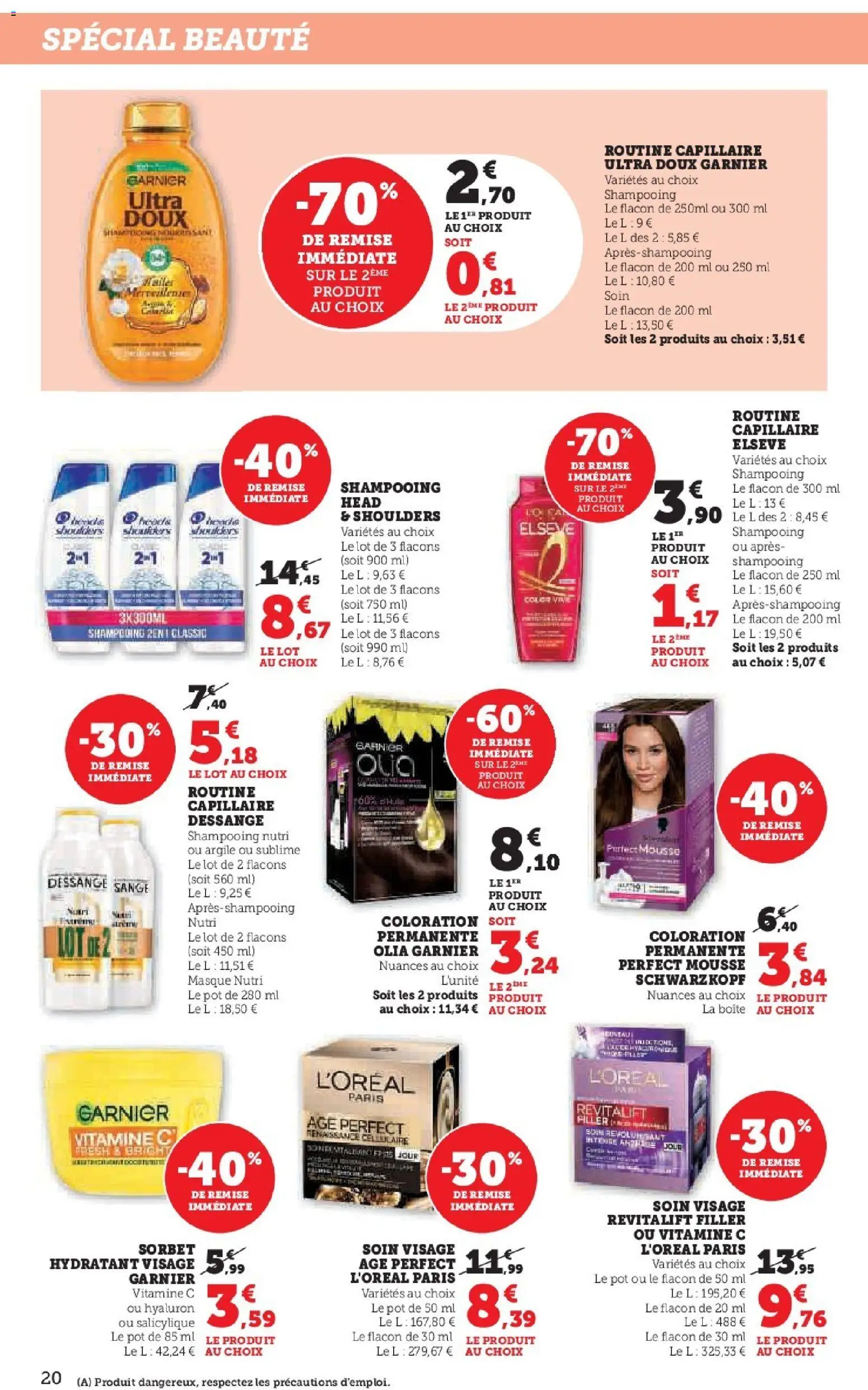 {H1} | Page: 20 | Produits: Coloration, Mousse, Shampooing, Masque