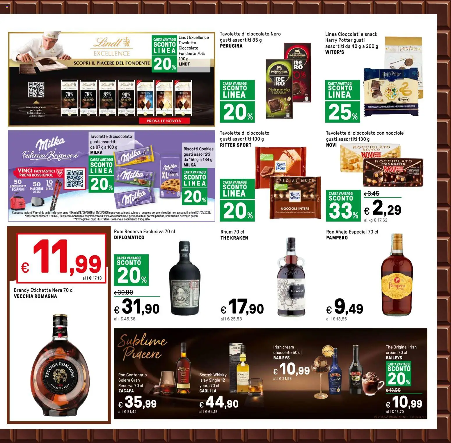 Volantino Iper del 24.10.2025 | Pagina: 15 | Prodotti: Cioccolato, Whisky, Pop corn, Brandy