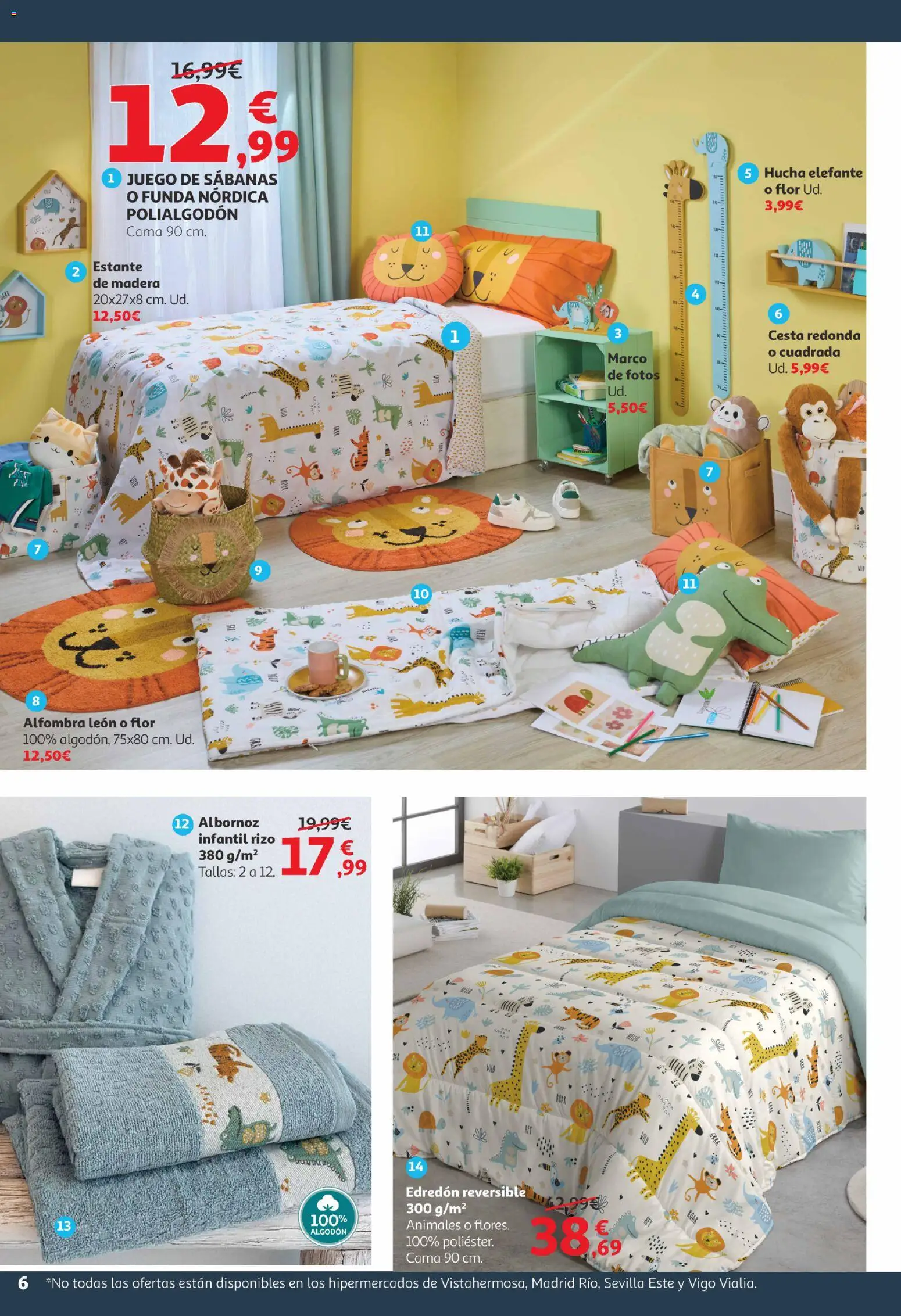 Alcampo -  Canarias │ válido desde el 09.01.2026 | Página: 6 | Productos: Juego de sábanas, Funda, Marco, Alfombra