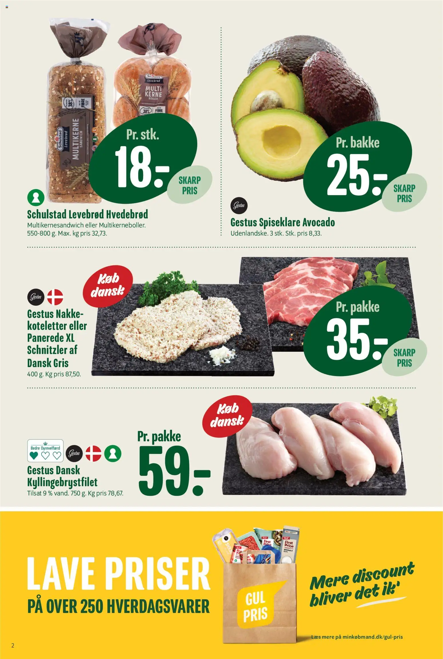 Min Købmand tilbudsavis – gyldig fra 03.04.2026 | Side: 2 | Produkter: Koteletter, Avocado, Schnitzler