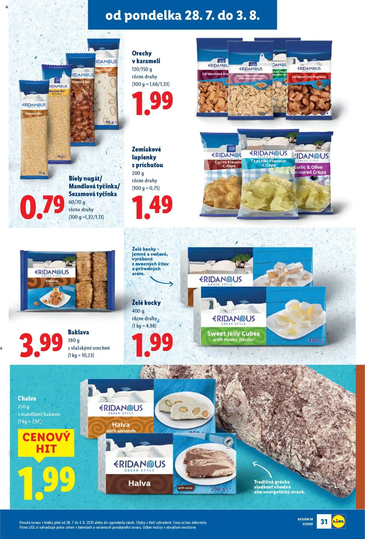 Lidl leták │ platný od 28.07.2025 | Strana: 31 | Produkty: Orechy