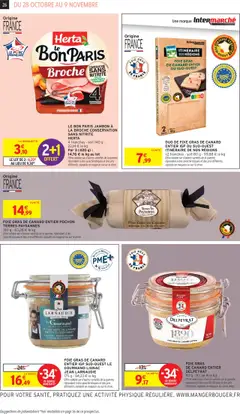 Intermarché - Prévisualisation de Intermarché catalogue semaine 44 valide à partir de 28.10.2025 | Page: 14 | Produits: Foie Gras de Canard, Gras de canard entier, Jambon, Porc