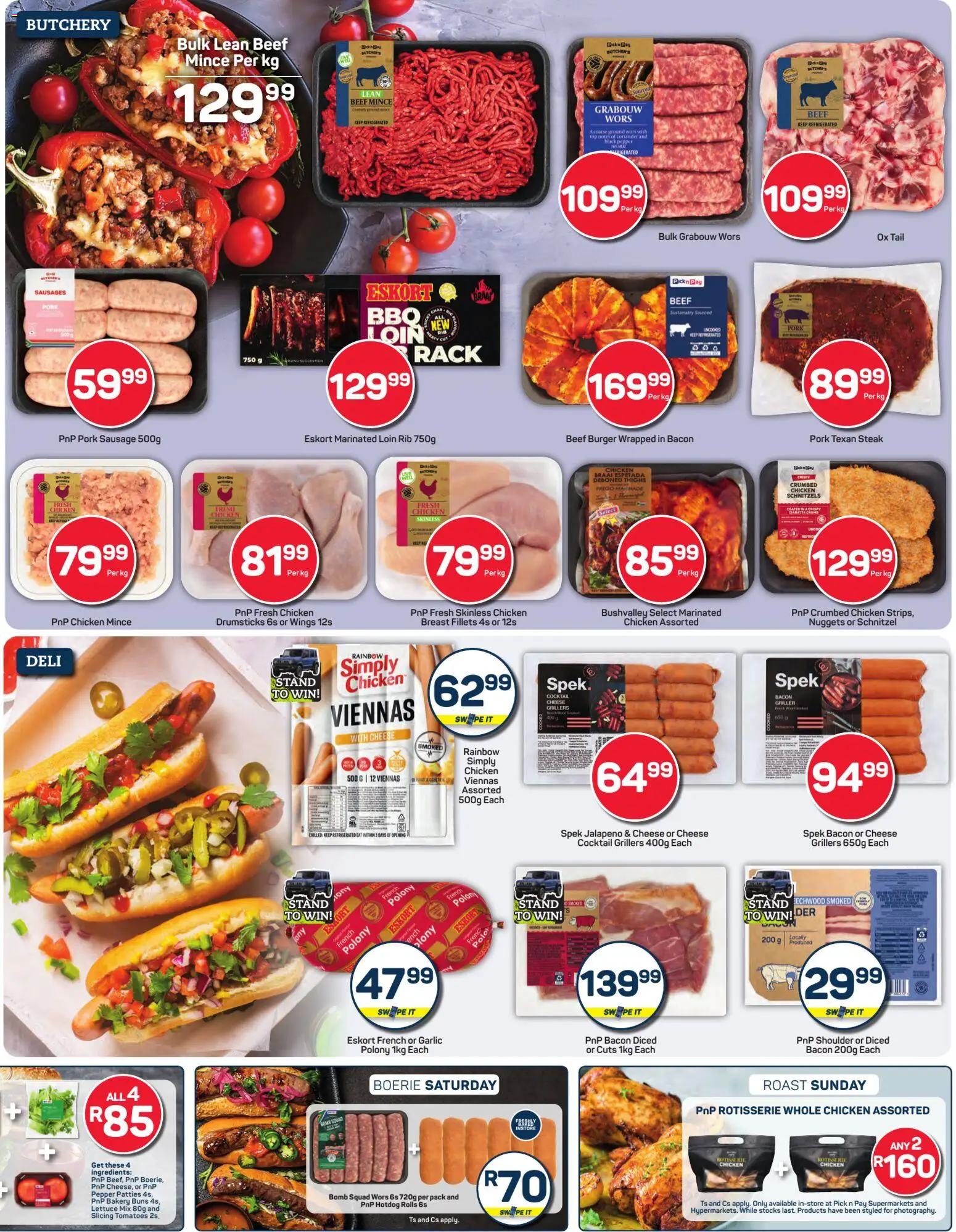 New Pick n Pay catalogue – valid from 05.01.2026 | Page: 3 | Products: Bakery, Polony, Tomatoes, Bacon