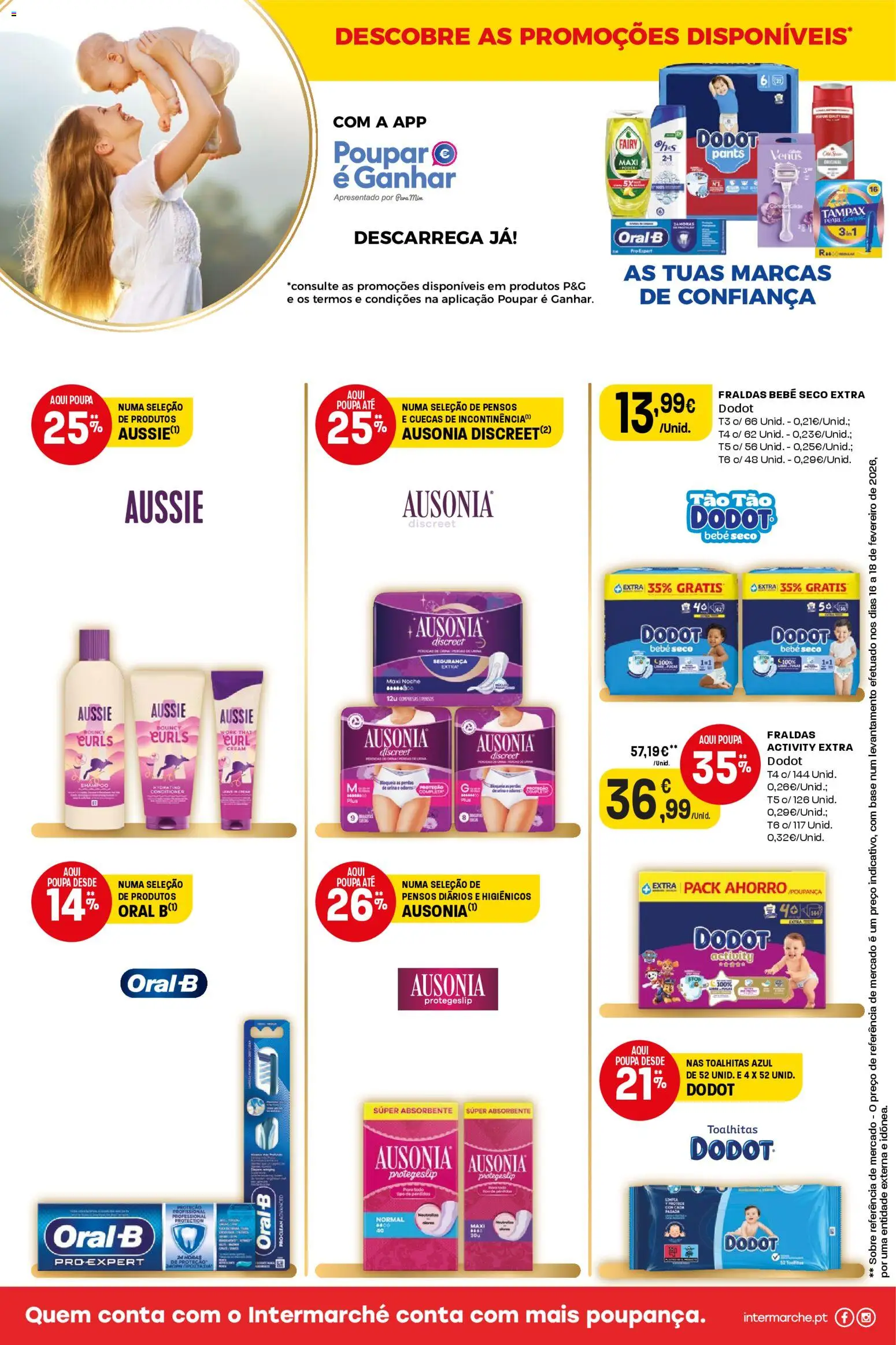 Intermarché Procter │ válido de 26.03.2026 | Página: 2 | Produtos: Fraldas, Shampoo, Base, Cuecas