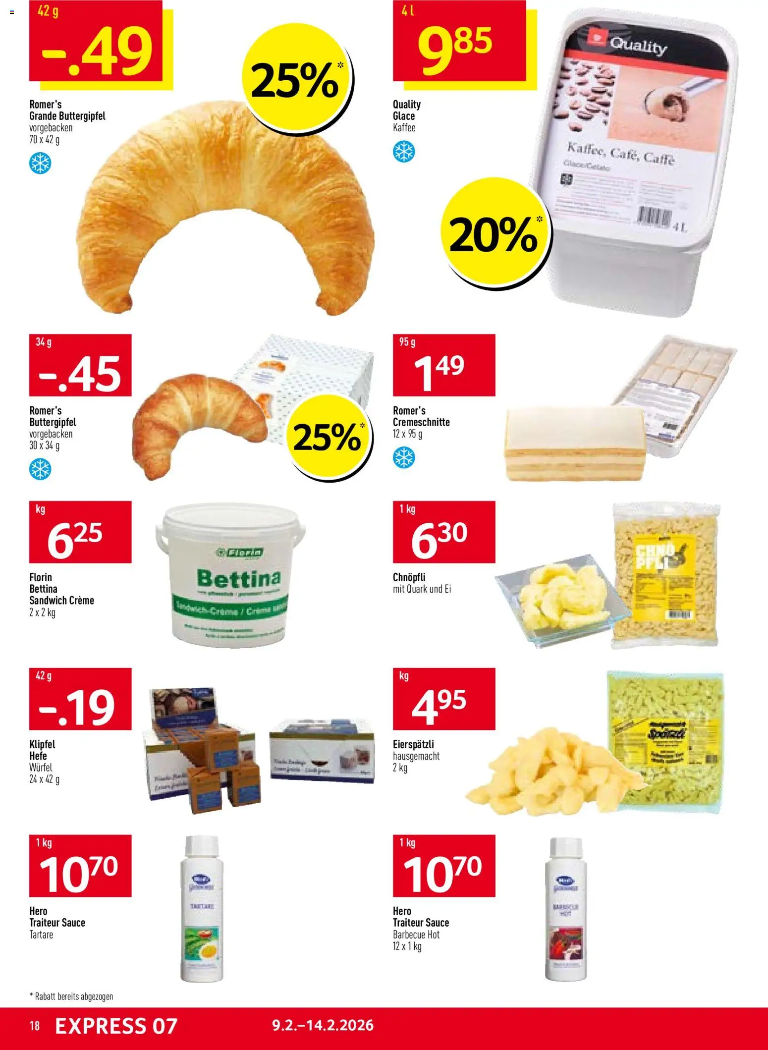 Prodega Aktionen – gültig ab 09.02.2026 | Seite: 18 | Produkte: Quark, Glace, Kaffee, Creme