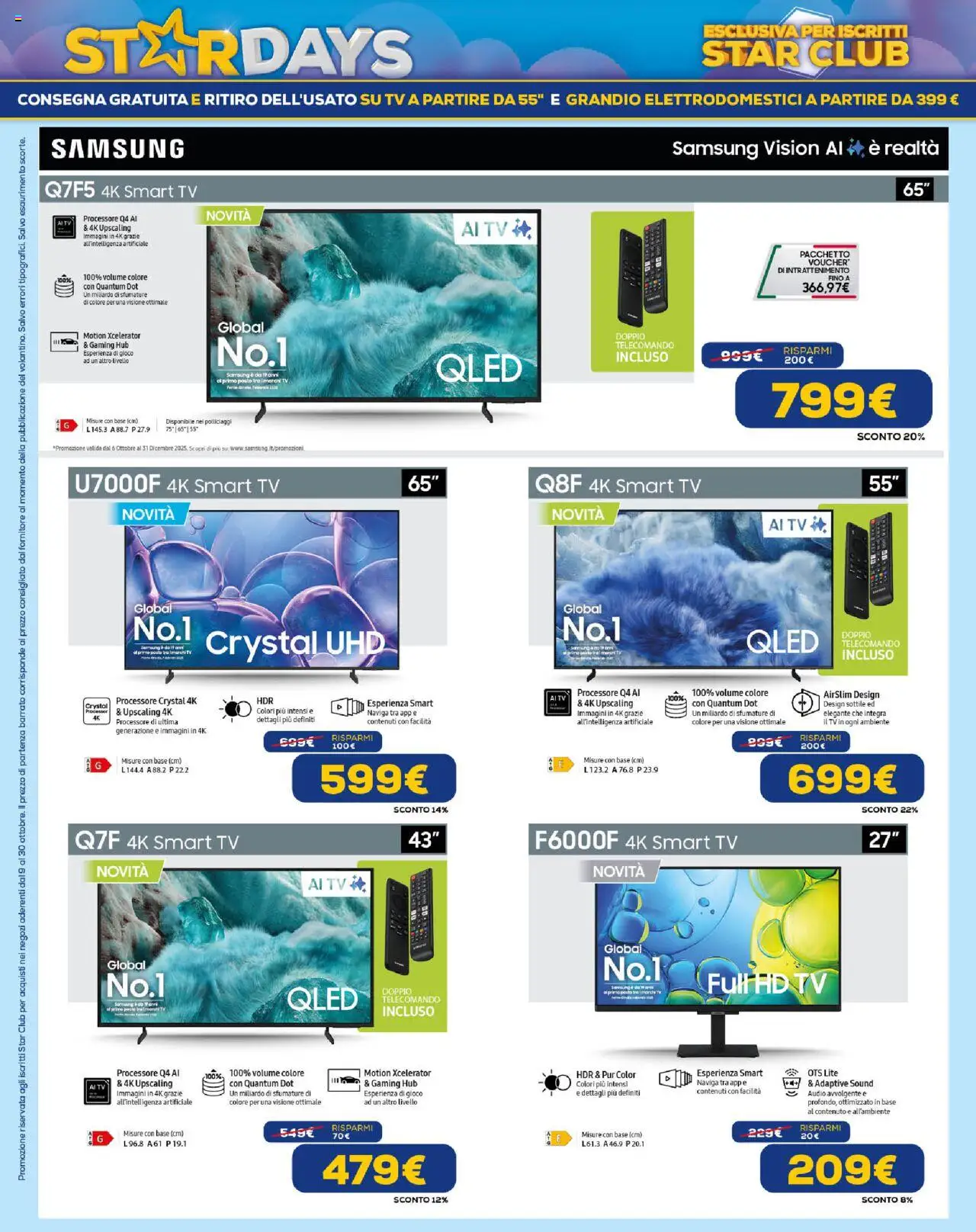 Volantino Euronics del 09.10.2025 | Pagina: 4 | Prodotti: Telecomando, TV, Gioco, Samsung