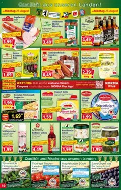 Norma Prospekt 	 - gültig ab dem 25.08.2025 | Seite: 10 | Produkte: Bananen, Eisbergsalat, Paprika, Vodka