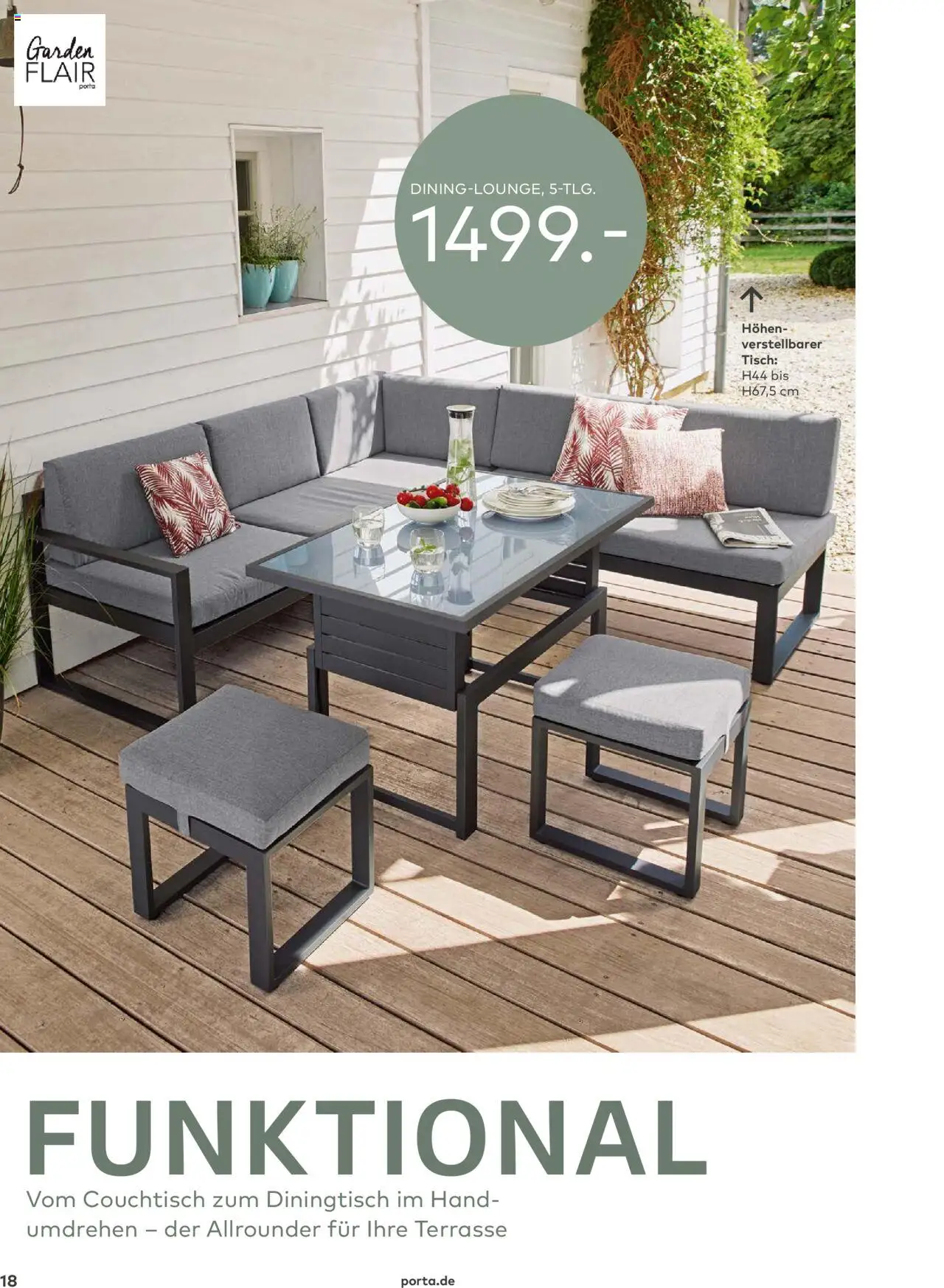 Porta! - Outdoor - Gartenmöbelkatalog 2025 - gültig ab dem 02.03.2025 | Seite: 18 | Produkte: Couchtisch, Tisch