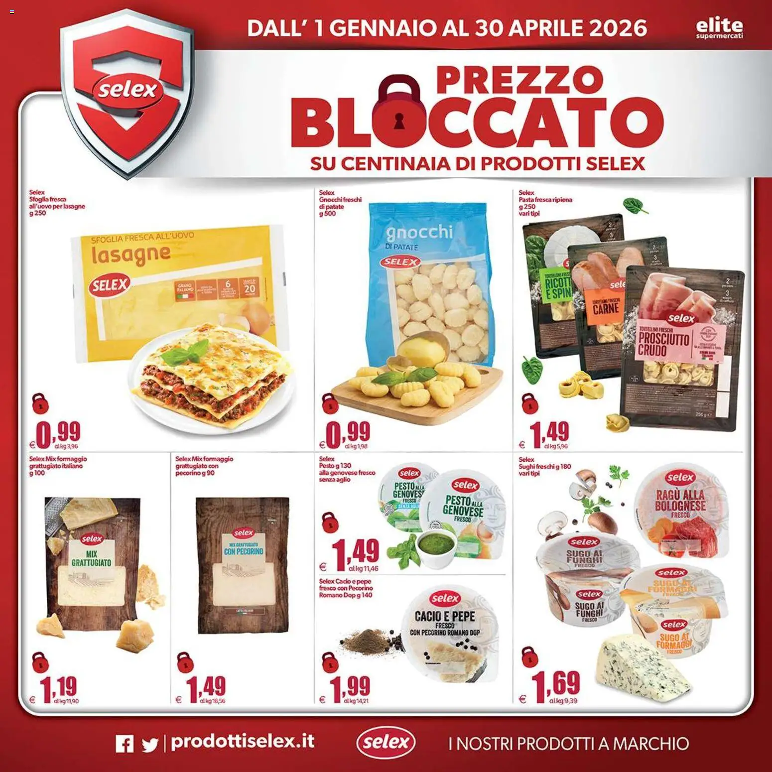 Volantino Elite Supermercati del 01.01.2026 | Pagina: 7 | Prodotti: Aglio, Pasta, Gnocchi, Pecorino Romano