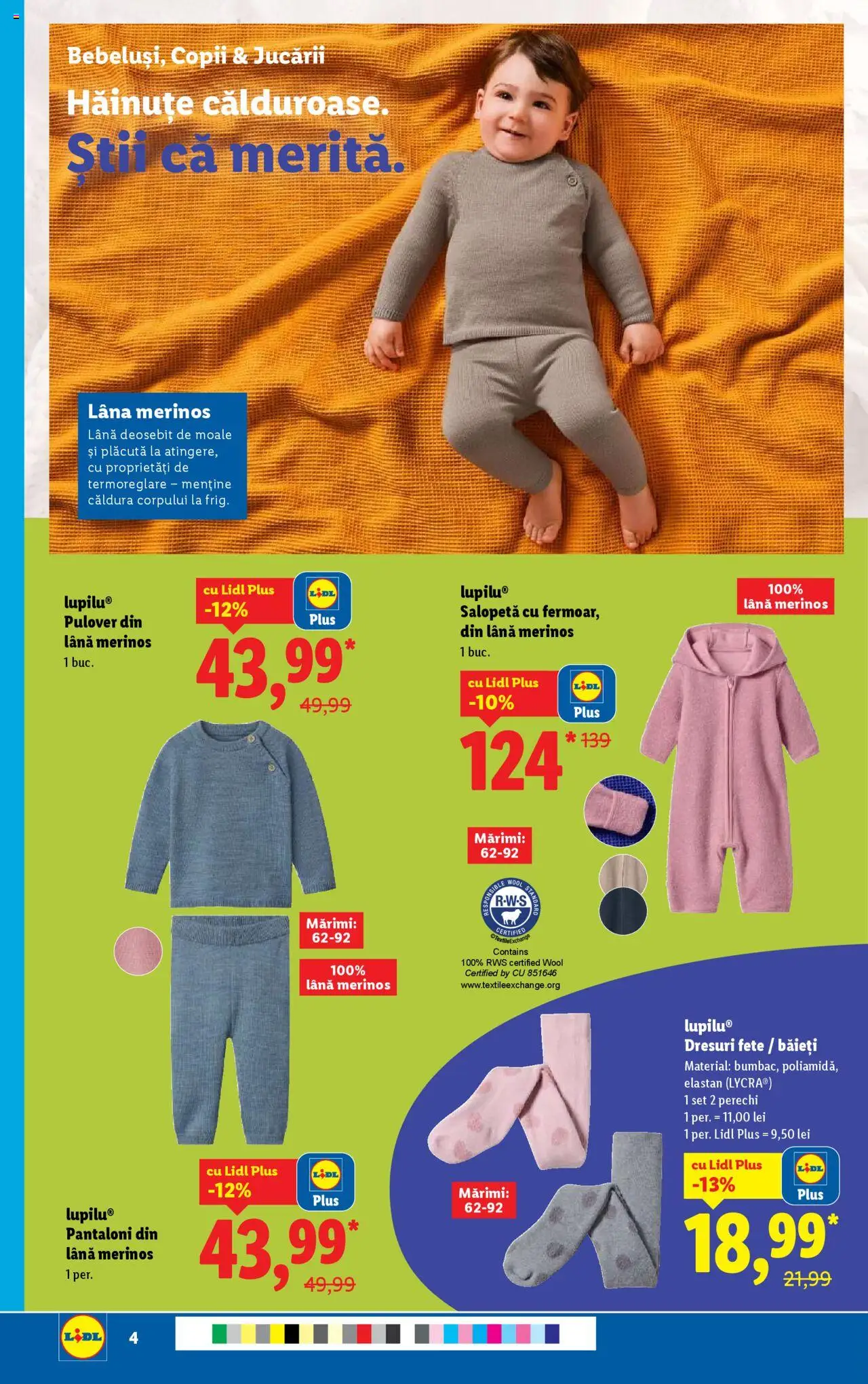 Noul catalog Lidl – valabil de la 13.10.2025 | Pagină: 4 | Produse: Pulover, Pantaloni, Salopetă