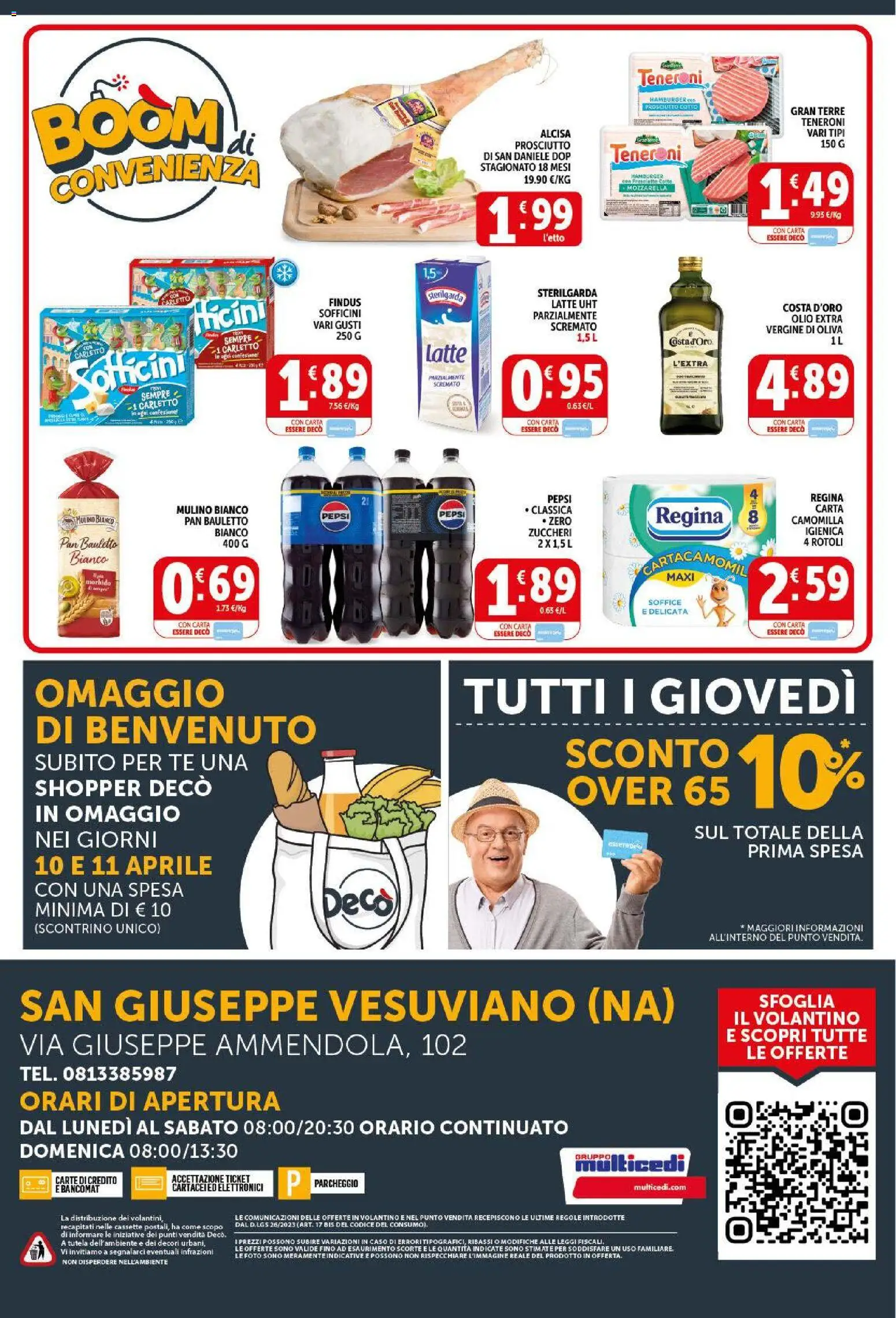 Volantino Decò del 10.04.2026 | Pagina: 20 | Prodotti: Tè, Mozzarella, Latte, Prosciutto
