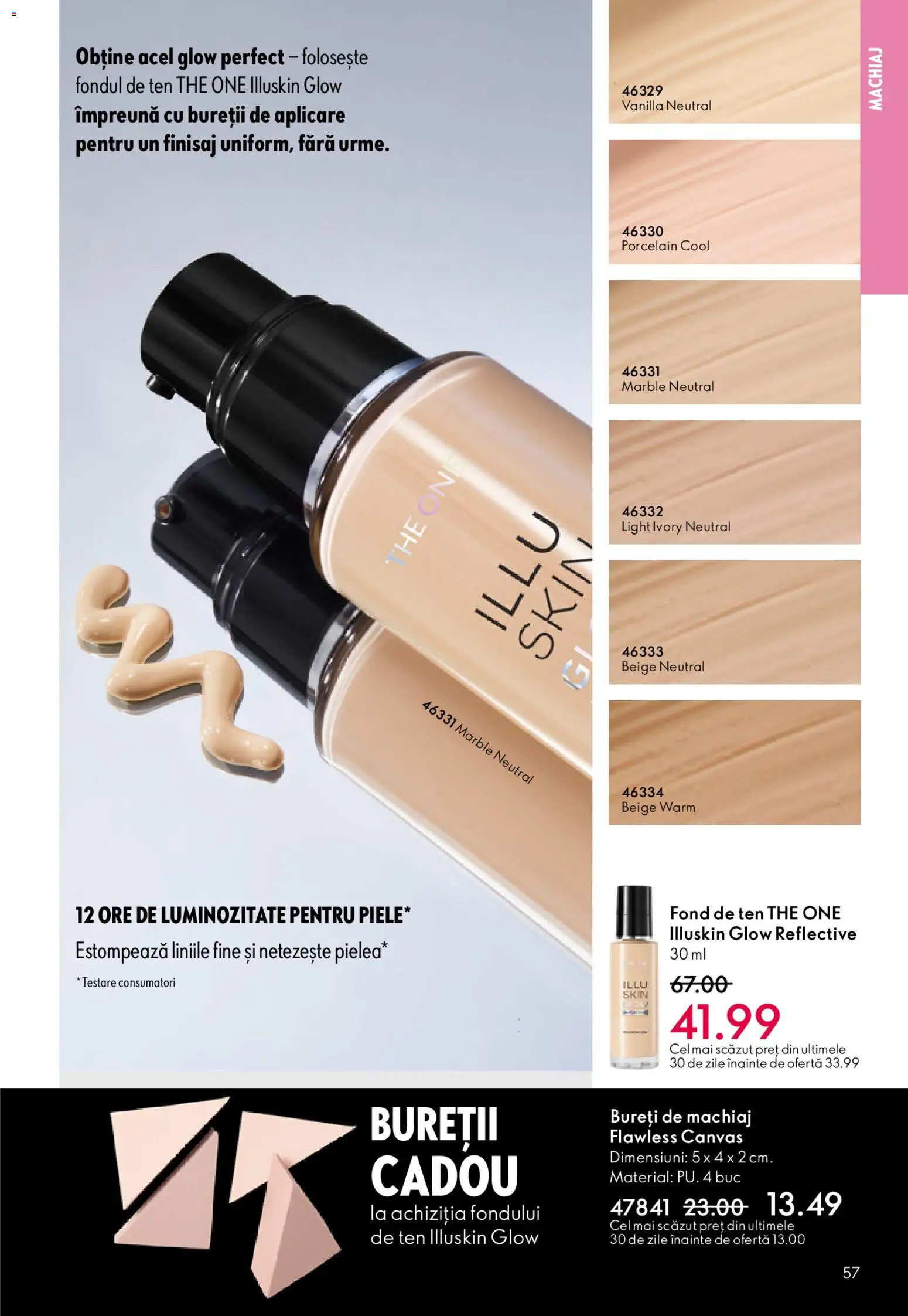 Noul catalog Oriflame – valabil de la 11.02.2026 | Pagină: 57 | Produse: Fond de ten, Machiaj