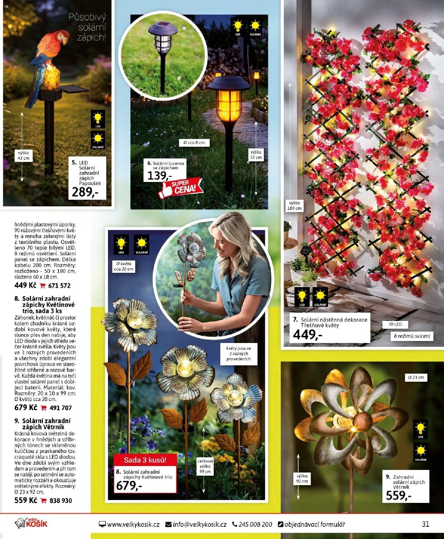 Velký Košík katalog březen 2026 od 01.03.2026 | Strana: 31 | Produkty: Zápich, Květináč, LED, Dekorace