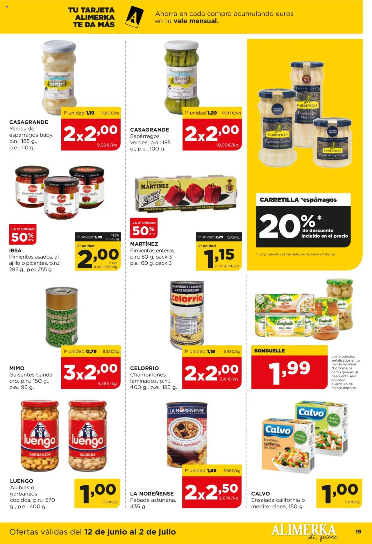 Alimerka folleto Asturias │ válido desde el 12.06.2025 | Página: 20 | Productos: Νερό καρύδας, Té, Ensalada