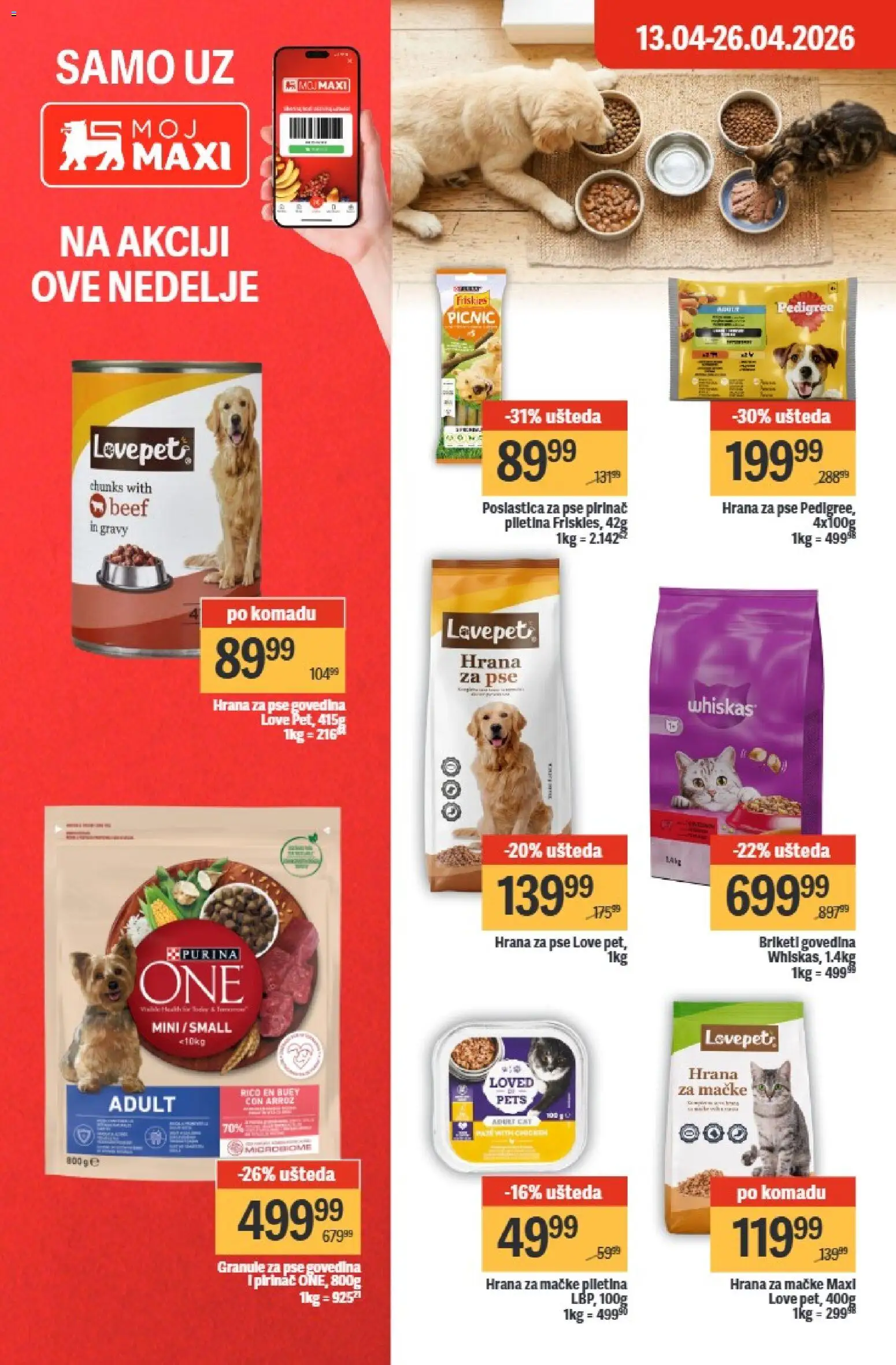 Maxi katalog - važi od 20.04.2026 | Strana: 34 | Proizvode: Pedigree, Purina, Hrana za pse, Hrana za mačke