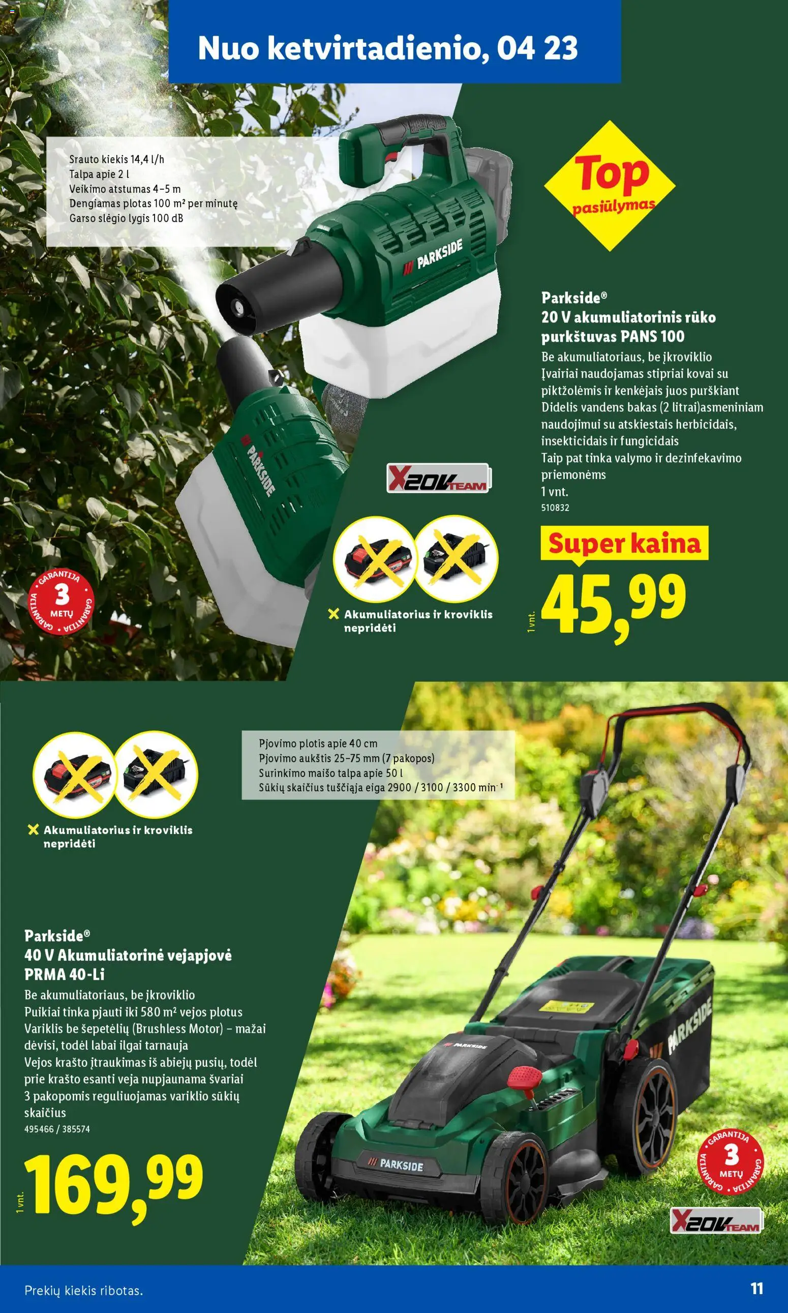 LIDL akcijos nuo 20.02.2026 | Puslapis: 11 | Prekių: Akumuliatorius