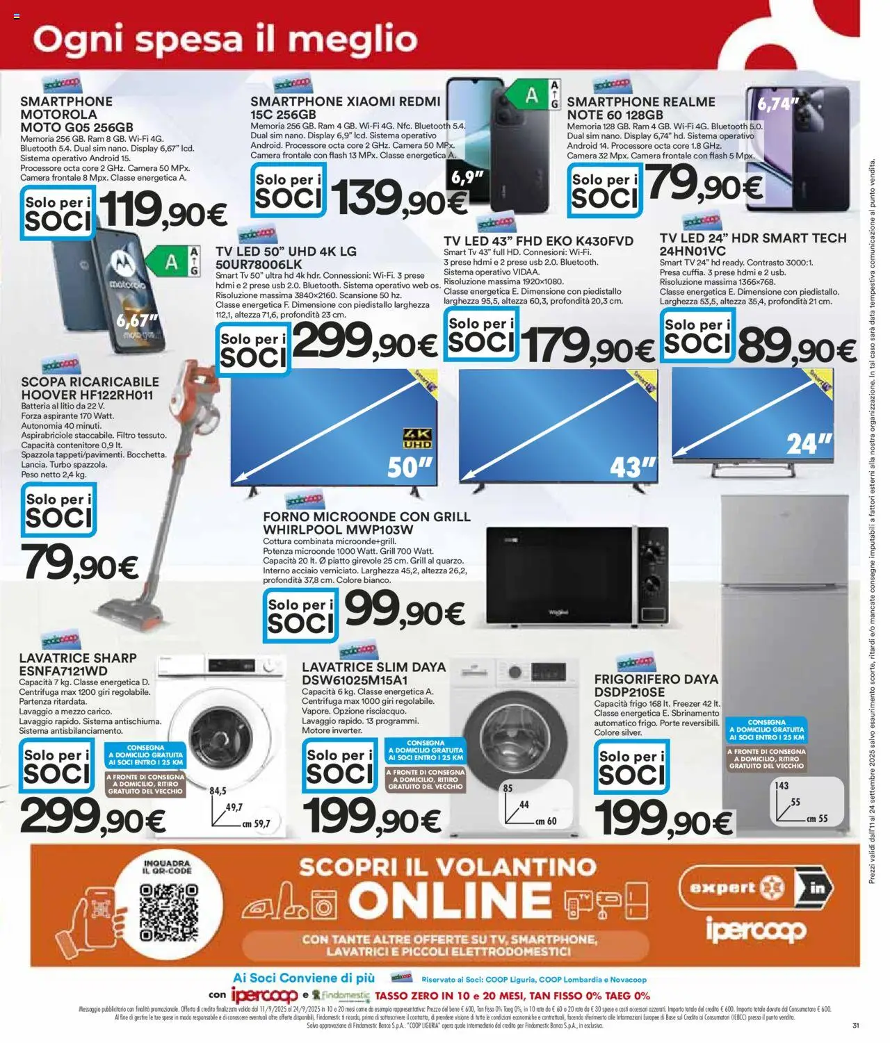 Volantino Ipercoop del 11.09.2025 | Pagina: 31 | Prodotti: Spazzola, Lavatrice, USB, Batteria