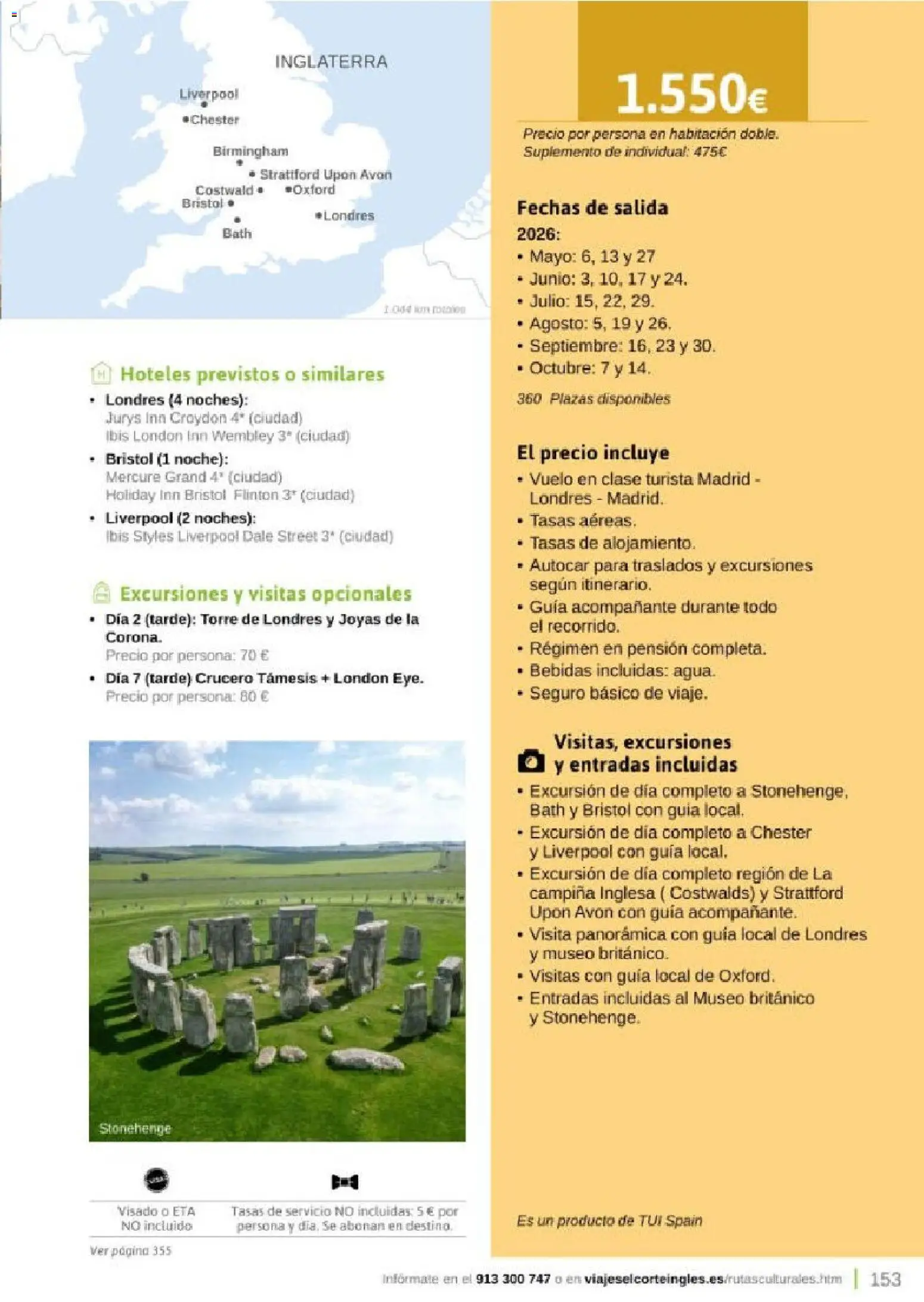 Viajes El Corte Inglés Rutas Culturales de la Comunidad de Madrid │ válido desde el 01.04.2026 | Página: 153