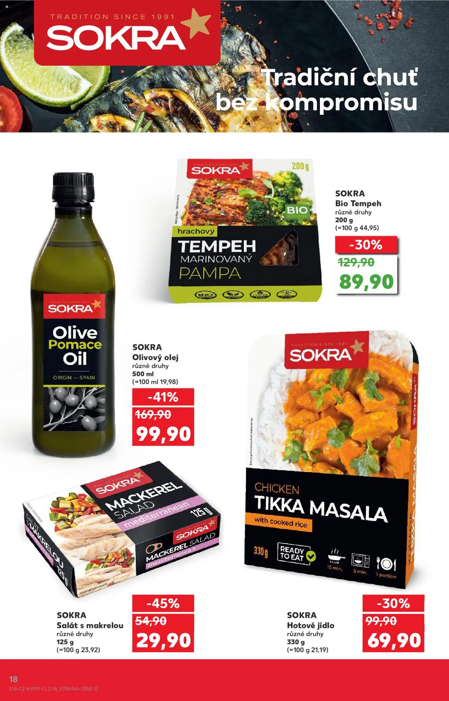 Kaufland leták - Chomutov od 04.03.2026 | Strana: 18 | Produkty: Tempeh, Olivový olej, Olej, Salát