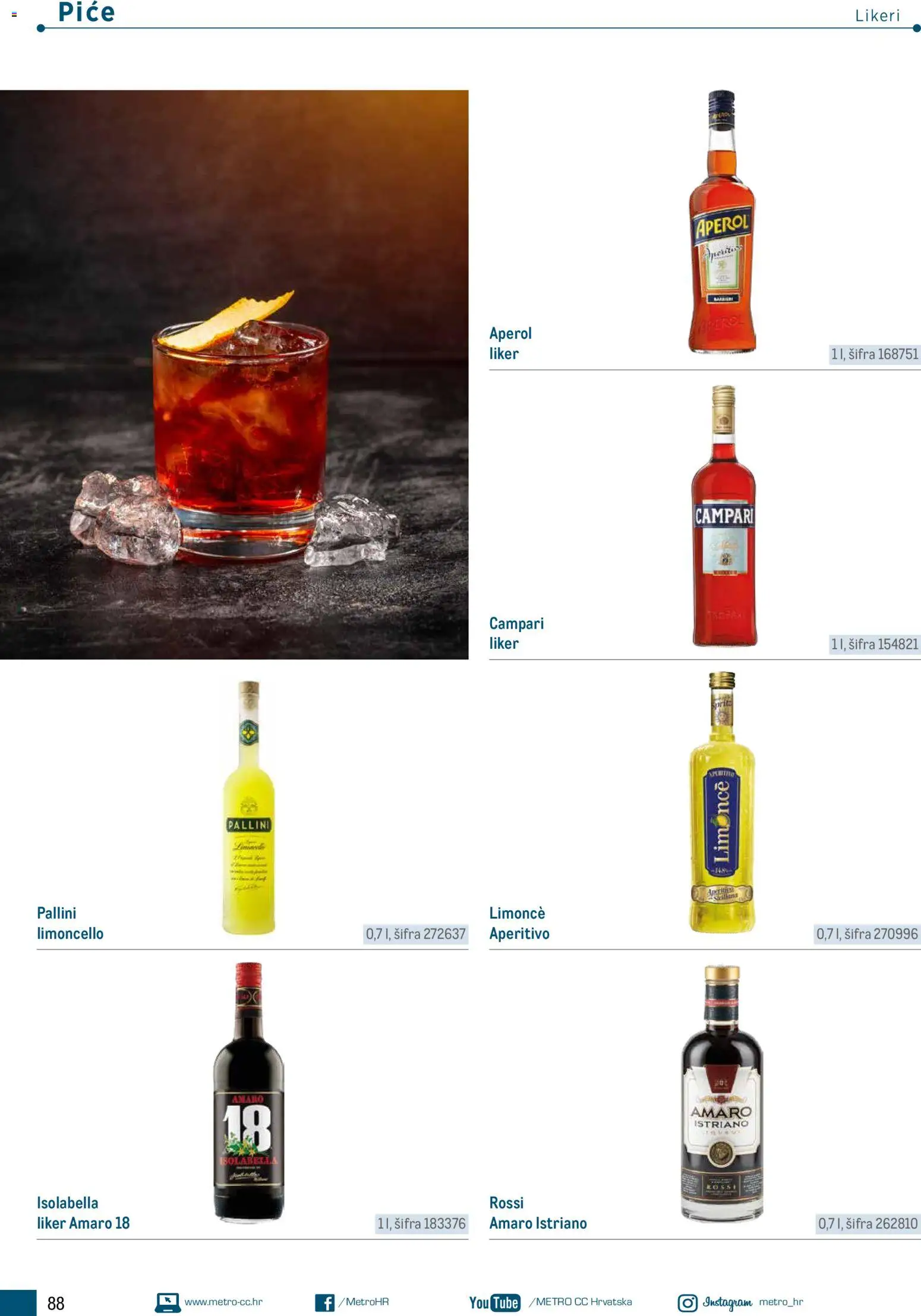Metro katalog | vrijedi od 05.03.2026 | Stranica: 88 | Proizvodi: Aperol, Liker