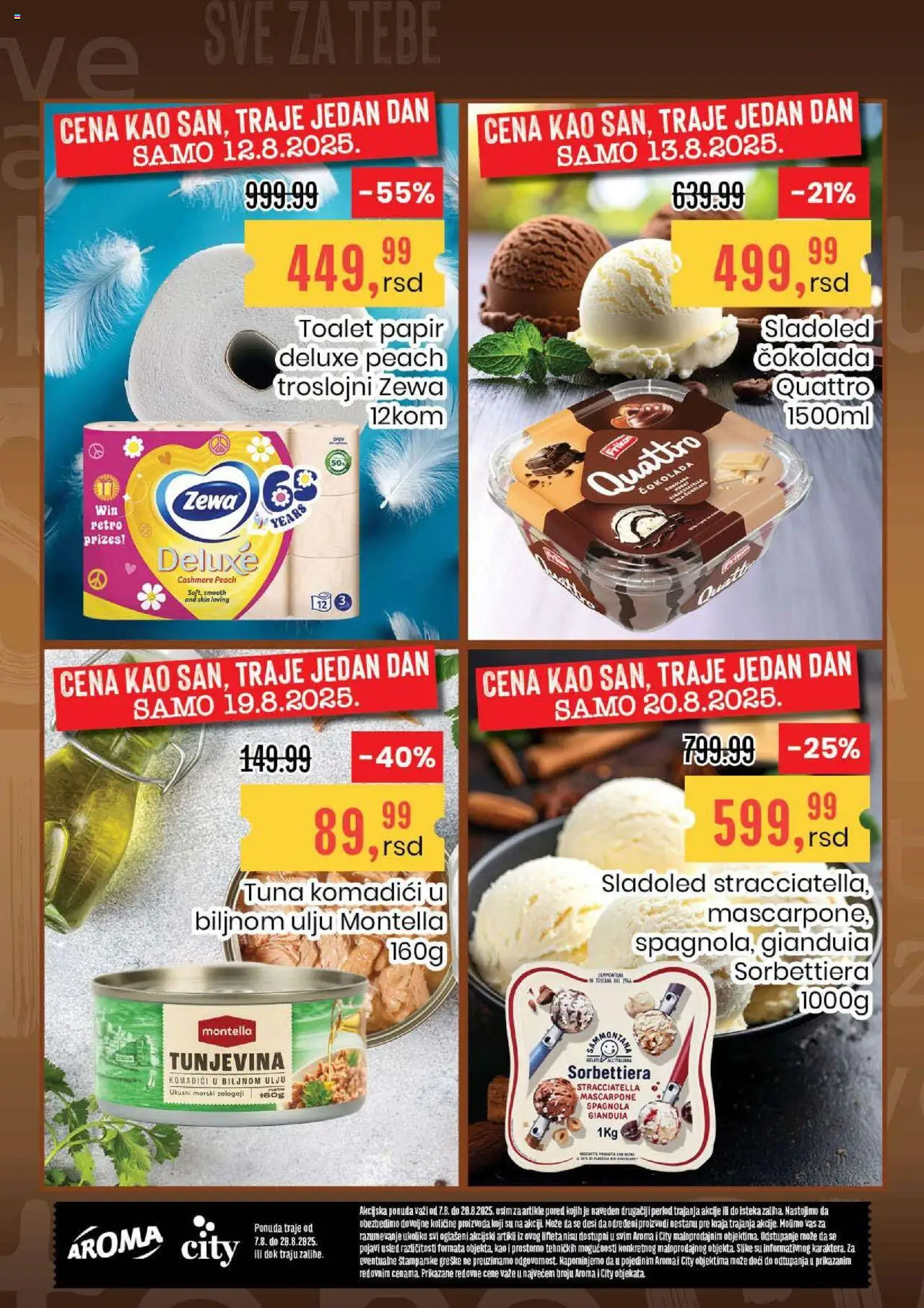 Aroma Market katalog - važi od 07.08.2025 | Strana: 20 | Proizvode: Toalet papir, Sladoled, Mascarpone, Čokolada