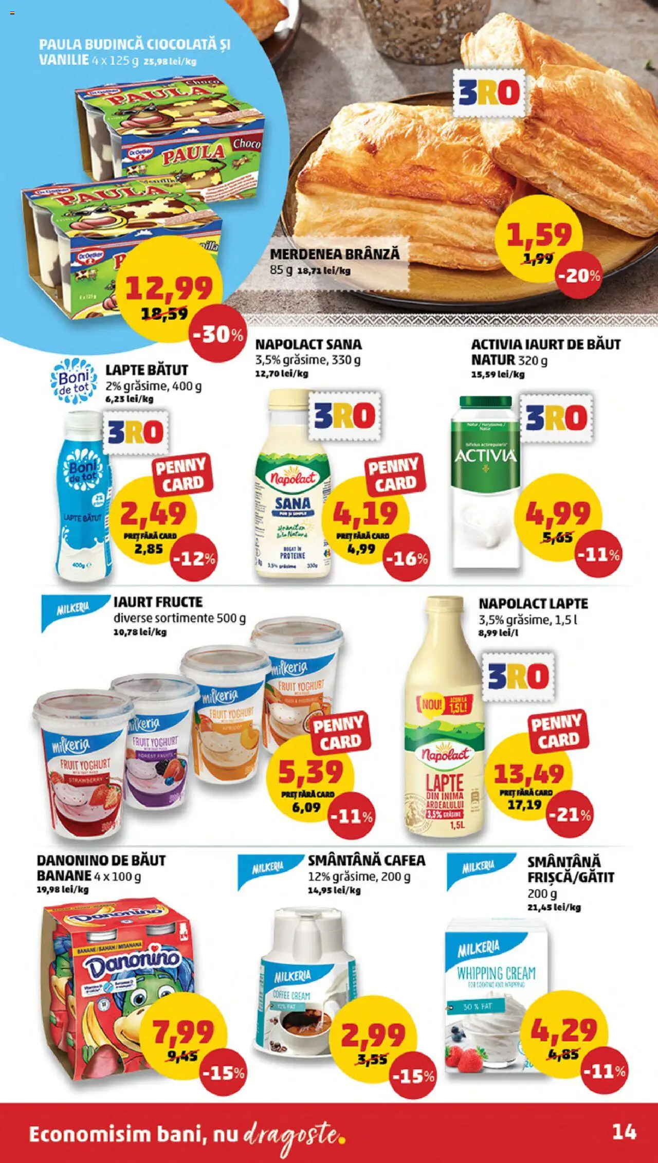Noul catalog PENNY – valabil de la 15.10.2025 | Pagină: 14 | Produse: Brânză, Iaurt, Ciocolată, Banane