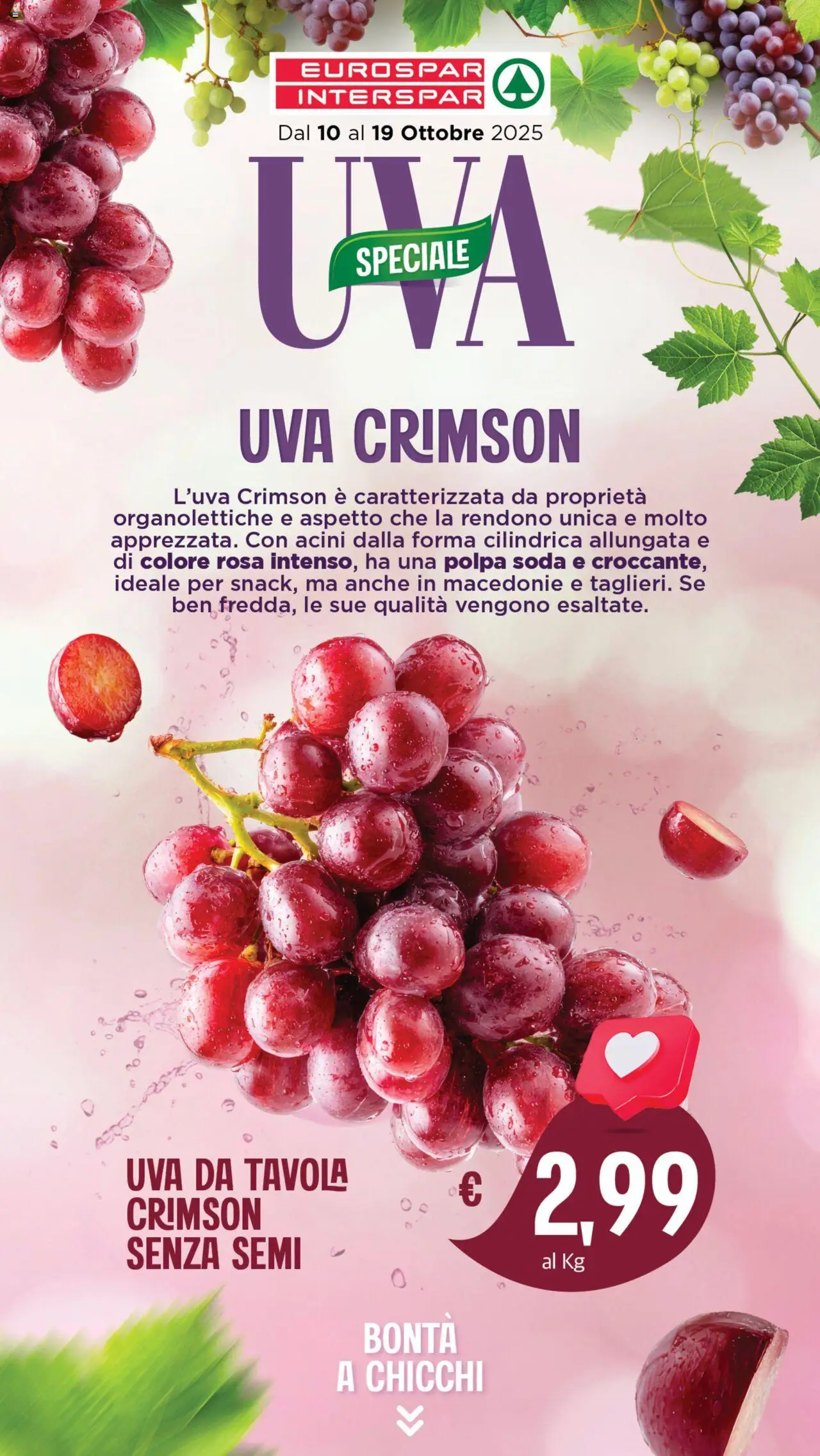 Volantino Interspar del 10.10.2025 | Pagina: 6 | Prodotti: Uva