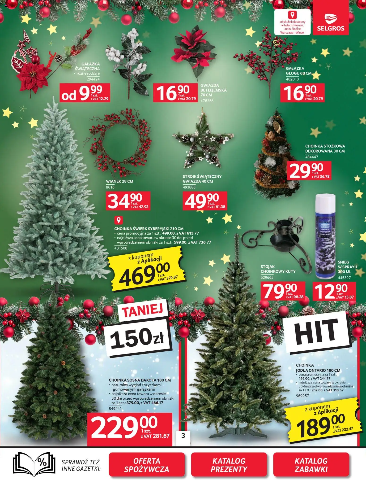 Selgros cash&carry Gazetka - Oferta przemysłowa od 04.12.2025 | Strona: 4 | Produkty: Choinka