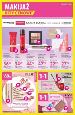 Pogląd oferty "MAYBELLINE NEW YORK Body Lash Sensational, tusz do rzęs, 9,75 ml" - ważna od 19.03.2026 | Strona: 8 | Produkty: Makijaż, Puder, Błyszczyk, Krem