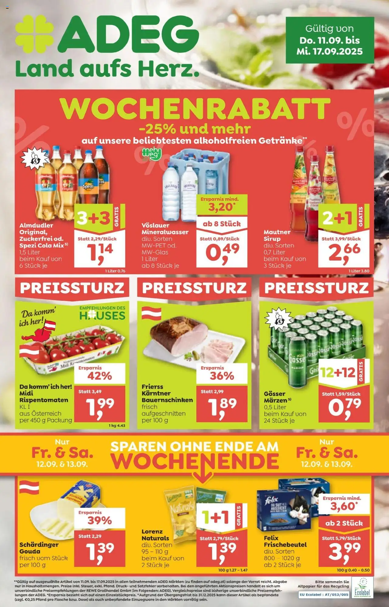 ADEG Vorarlberg gültig ab 11.09.2025 | Seite: 1