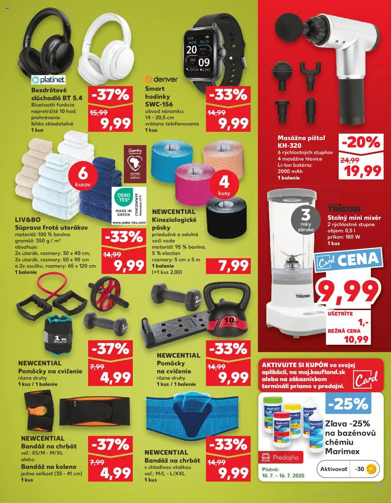 Kaufland Veľký Krtíš │ platný od 10.07.2025 | Strana: 59 | Produkty: Smart hodinky, Hodinky, Mixér, Slúchadlá