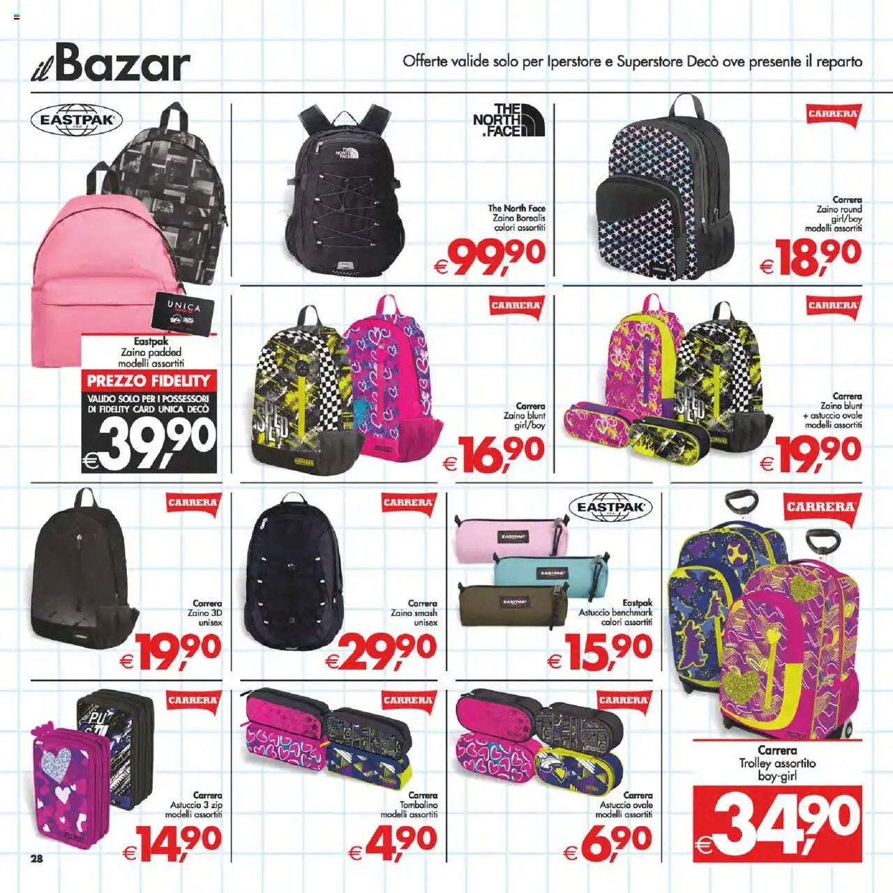 Volantino Decò del 22.08.2025 | Pagina: 35 | Prodotti: Zaino, The, Astuccio, Trolley