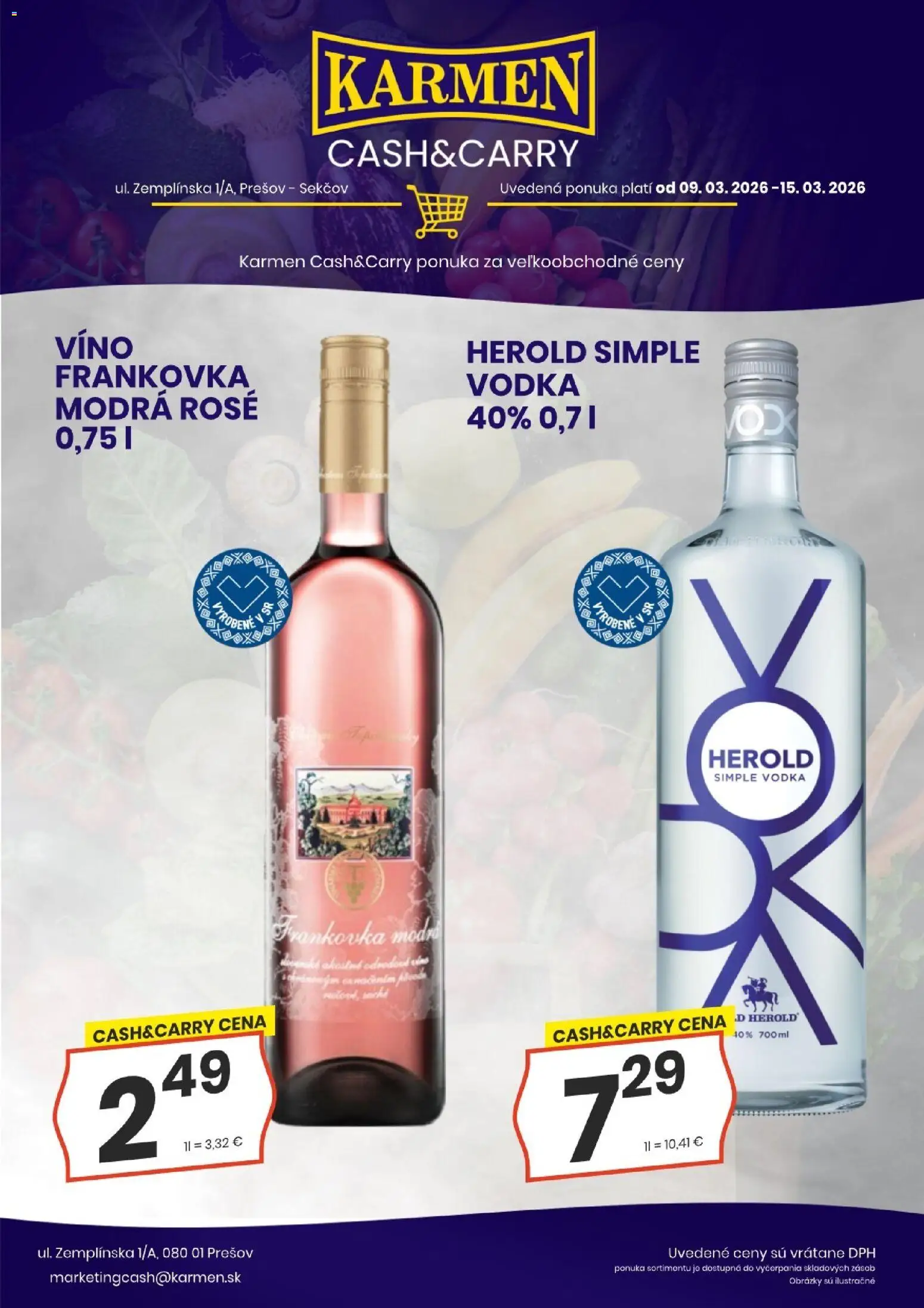 Nové KARMEN CBA akcie – leták je platný od 09.03.2026 | Strana: 5 | Produkty: Víno, Vodka
