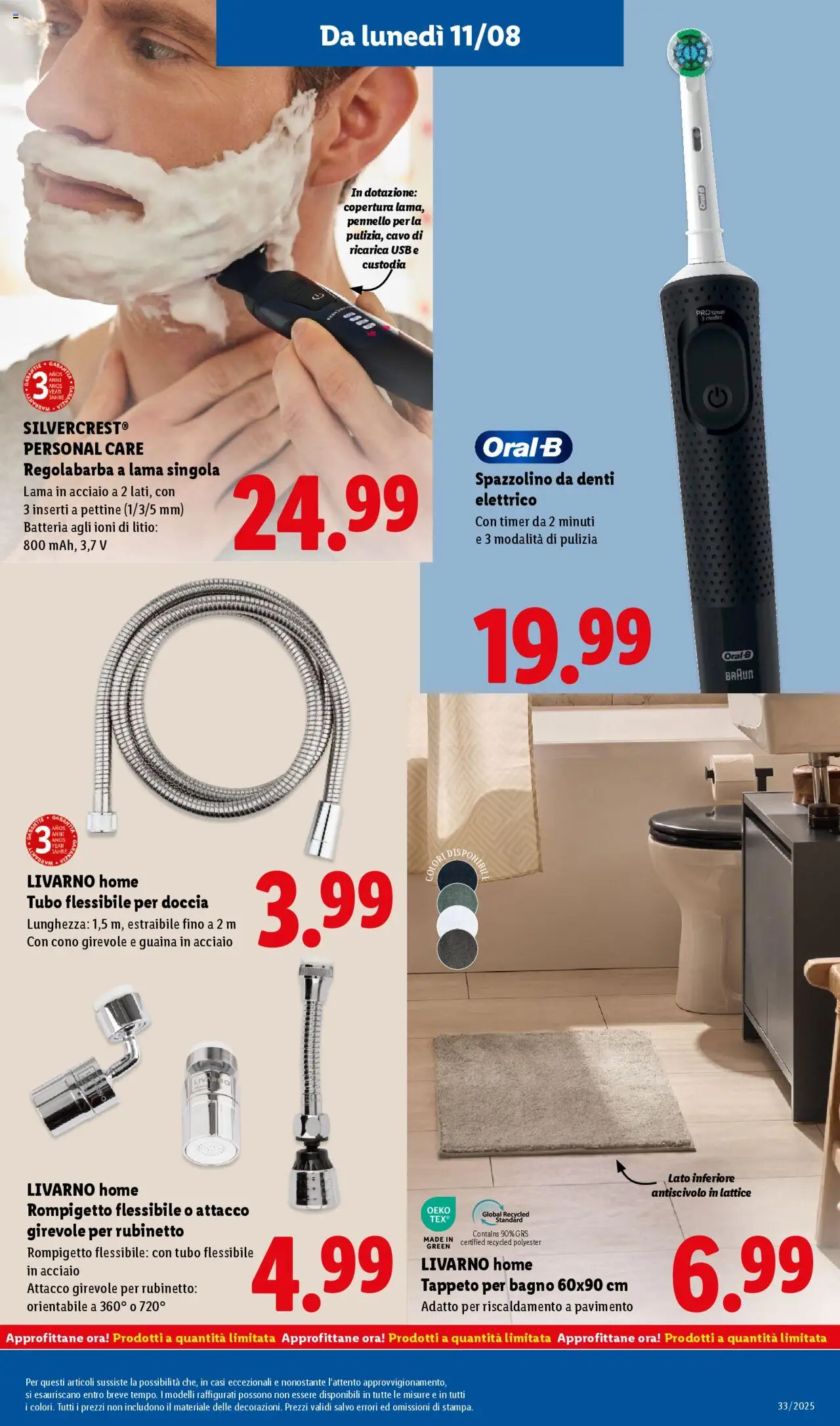 Volantino Lidl del 11.08.2025 | Pagina: 39 | Prodotti: Pettine, Pennello, Cavo, Batteria