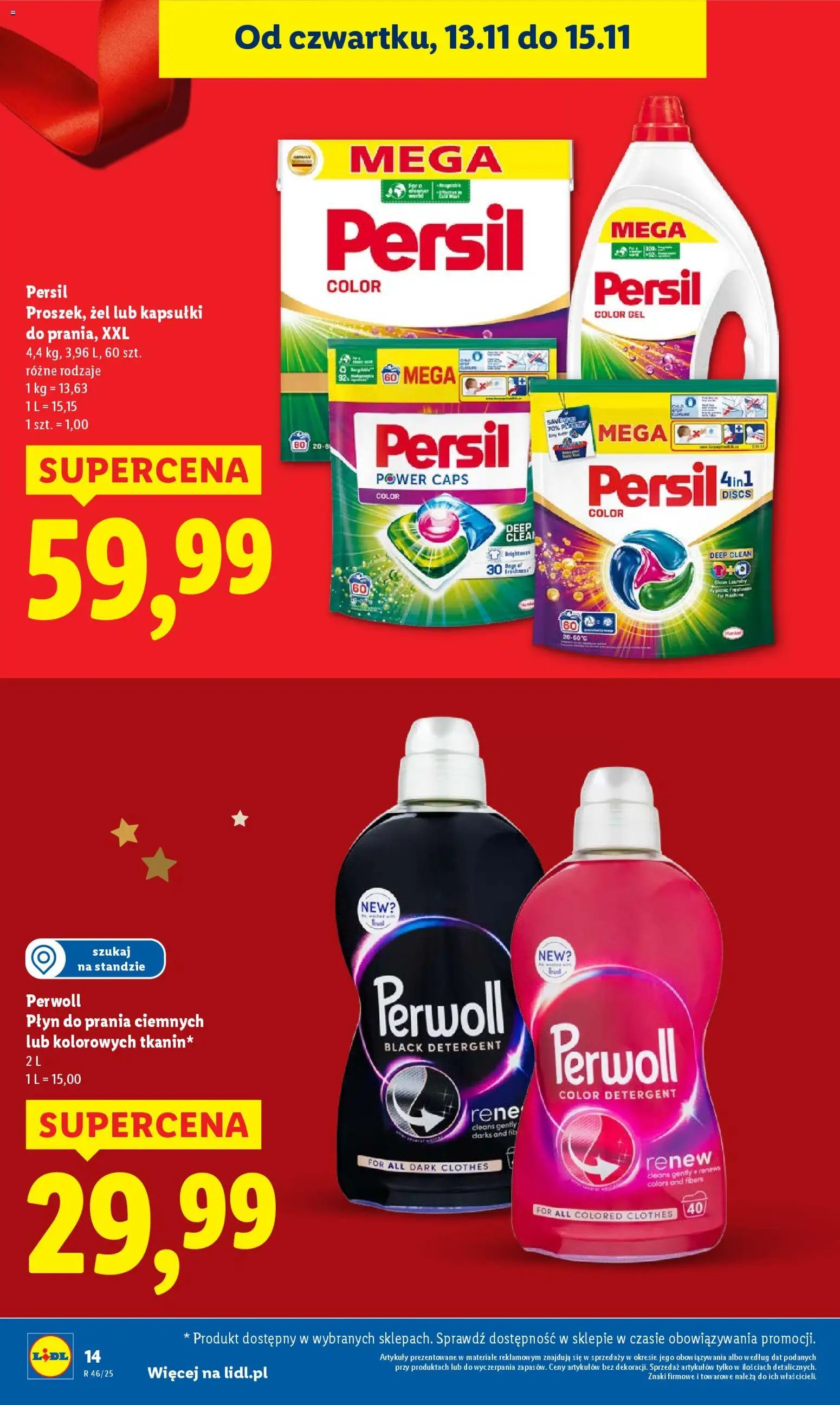 Lidl Gazetka od 13.11.2025 | Strona: 14 | Produkty: Persil, Detergent