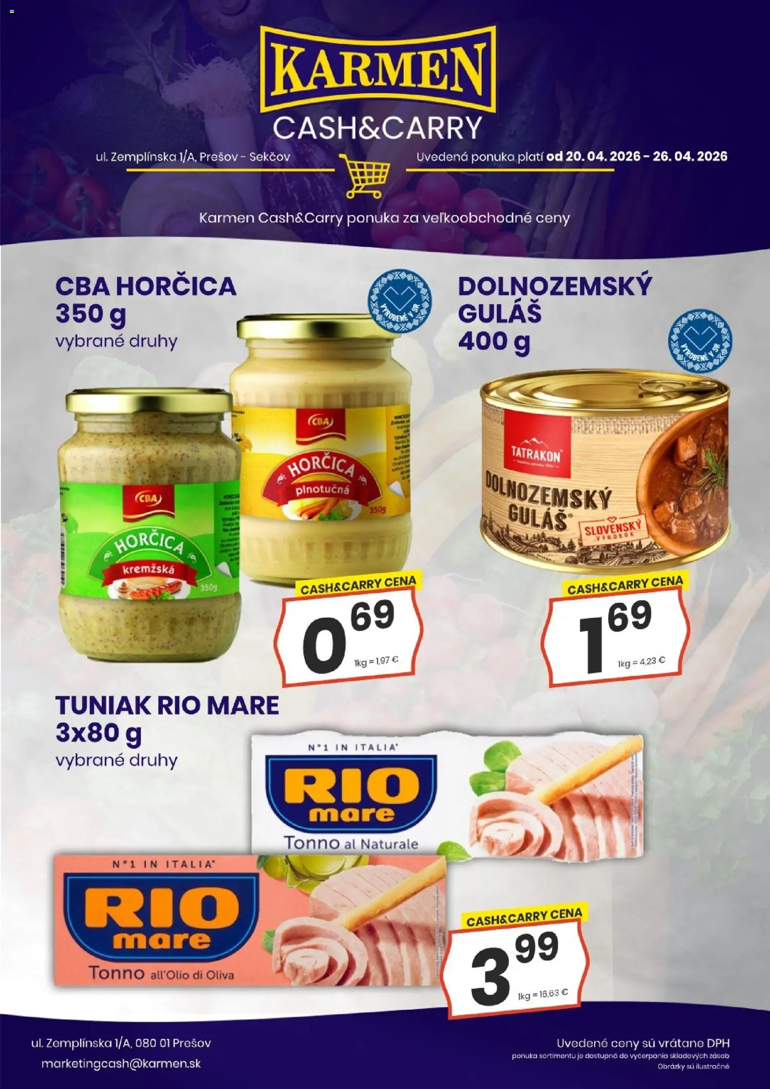 Nové KARMEN CBA akcie – leták je platný od 20.04.2026 | Strana: 7 | Produkty: Tuniak, Rio Mare