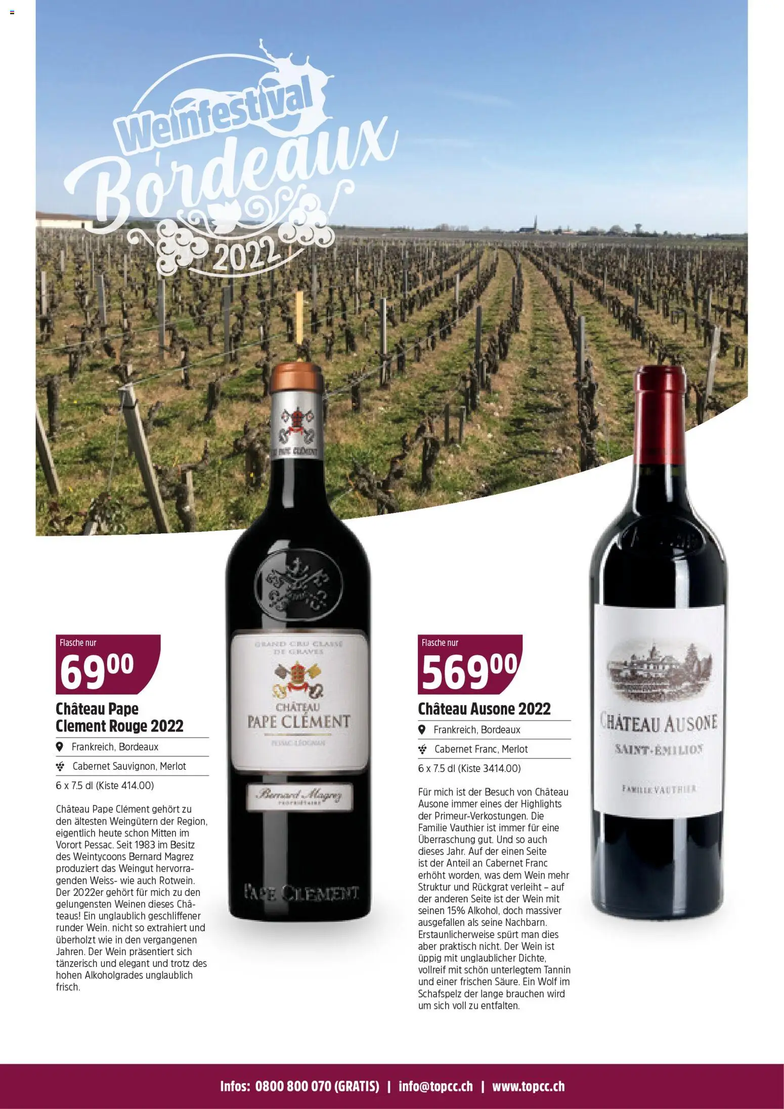 TopCC Aktionen Bordeaux – gültig ab 17.11.2025 | Seite: 12 | Produkte: Merlot, Rouge, Wein