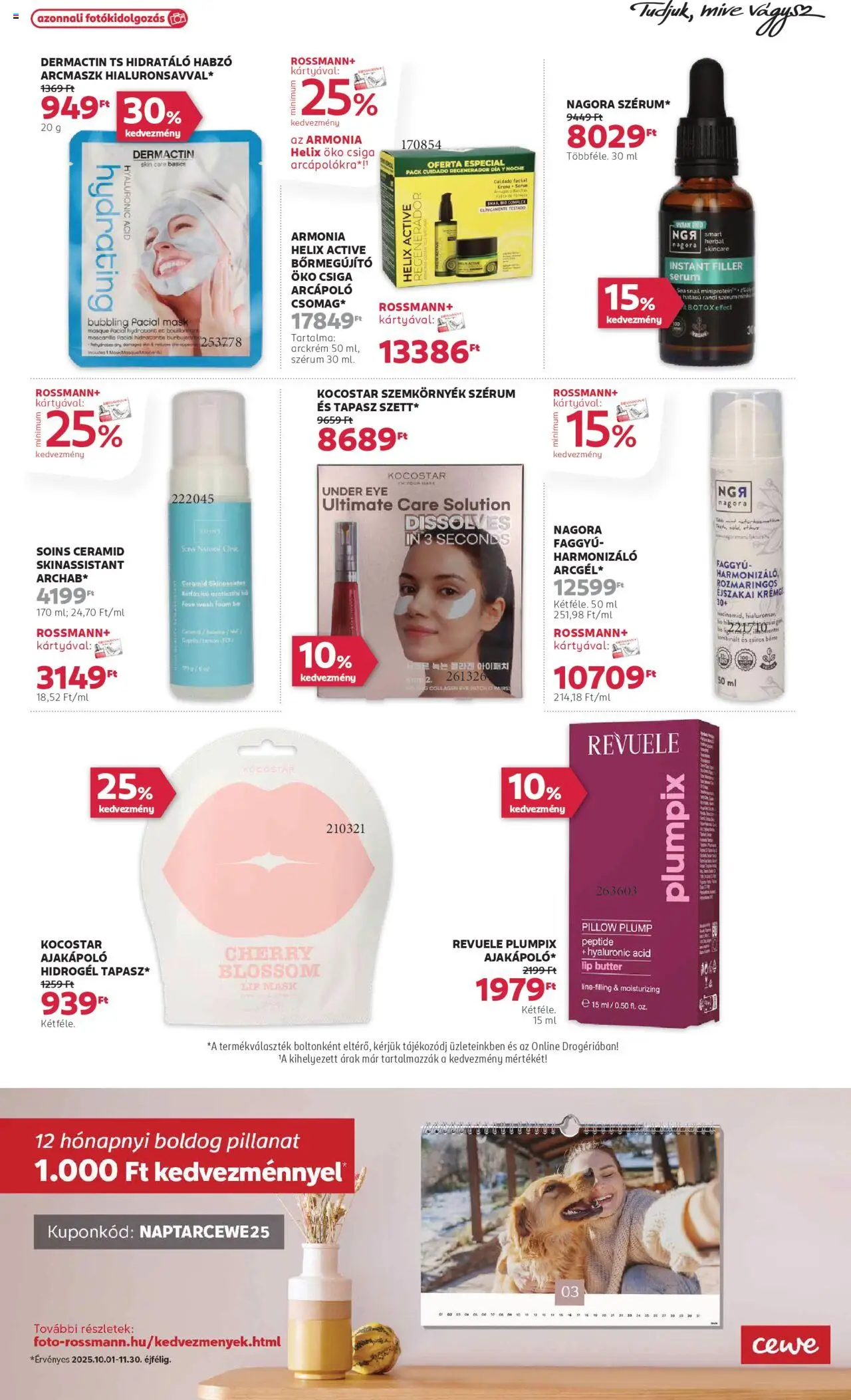 Rossmann akciós ujság - amely érvényes a következő dátumtól: 20.10.2025 | Oldal: 25 | Termékek: Arckrém