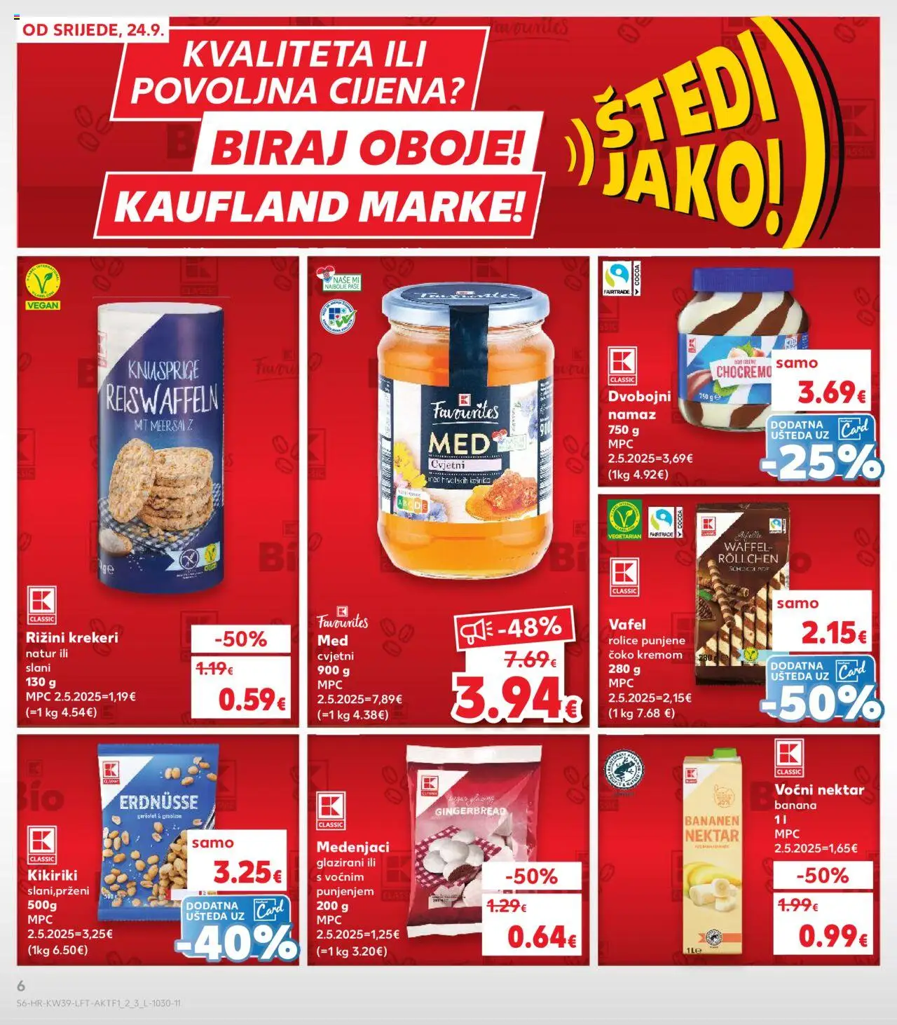 Kaufland HR akciós ujság - amely érvényes a következő dátumtól: 24.09.2025 | Oldal: 6 | Termékek: Vegán
