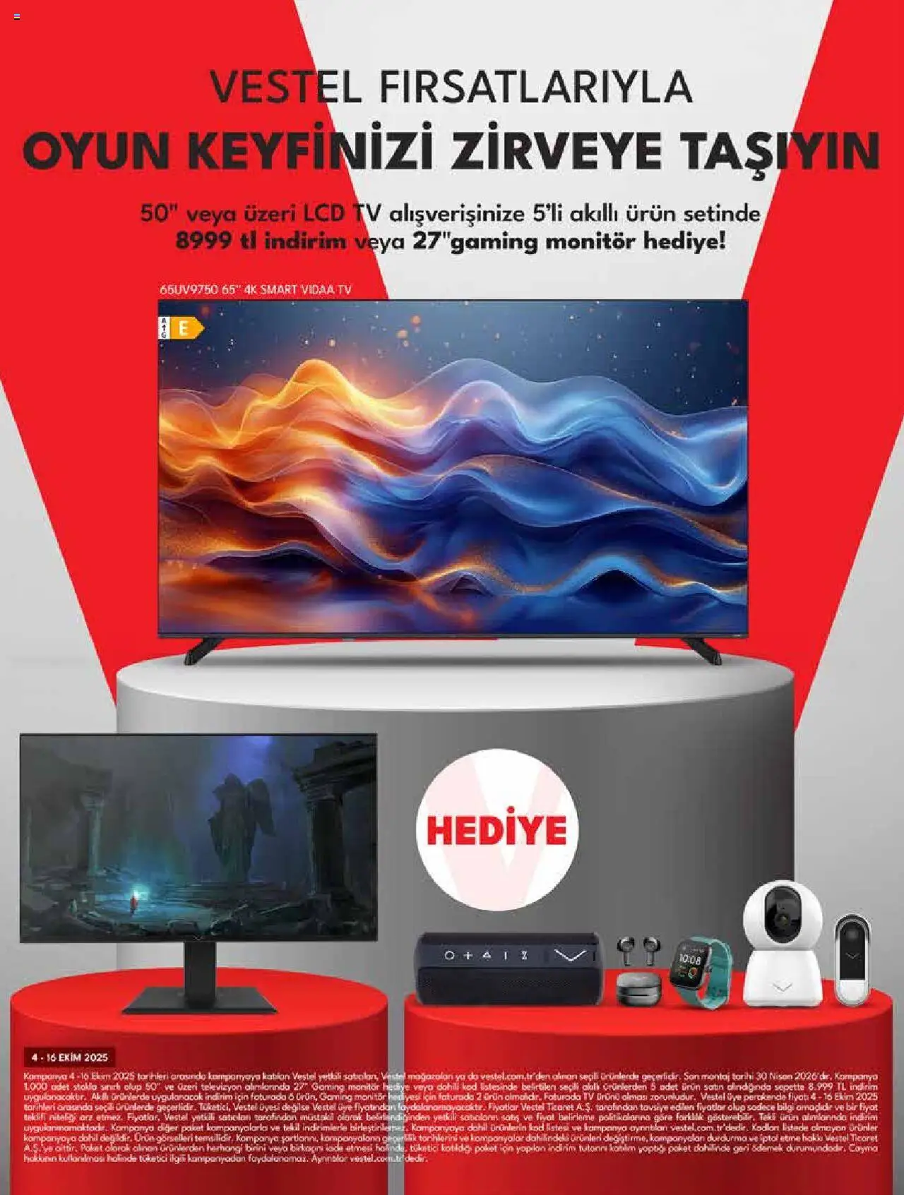 Vestel Mobil ve Akıllı Ürünler - 04.10.2025 tarihinden itibaren geçerlidir | Sayfa: 2 | Ürünler: TV, Monitör, Televizyon, Oyun