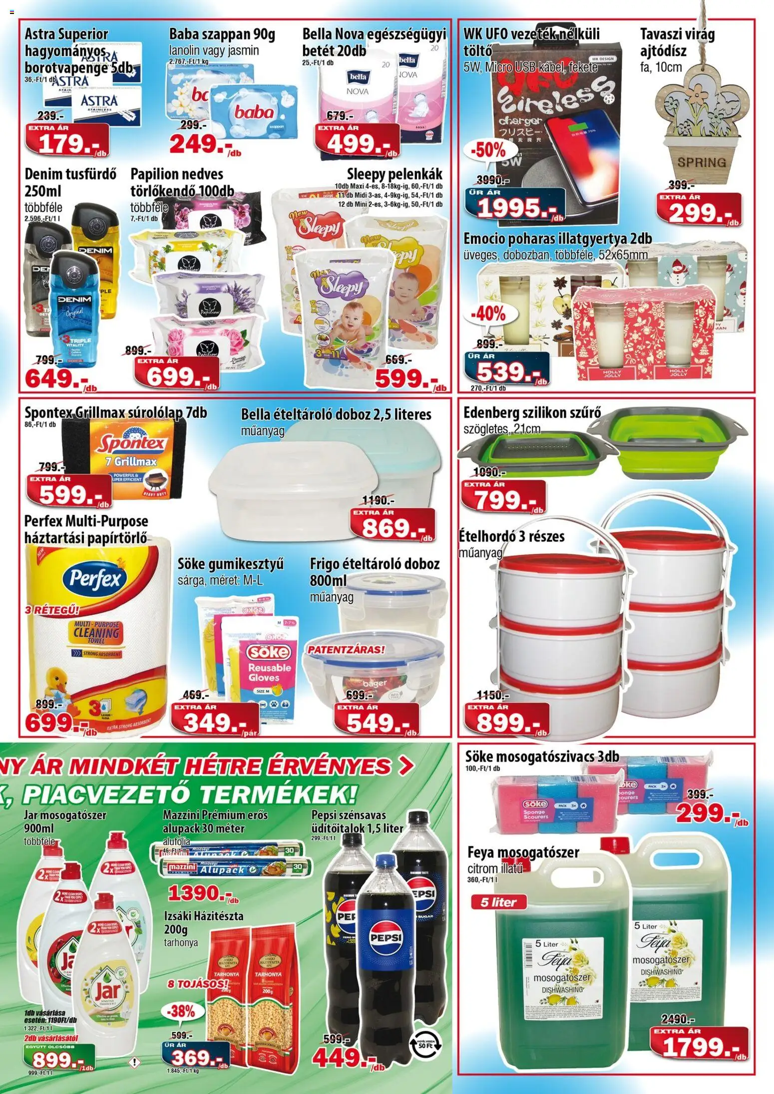 Vianni akciós ujság - amely érvényes a következő dátumtól: 04.03.2026 | Oldal: 3 | Termékek: Jar mosogatószer, Törlőkendő, Virag, Szappan