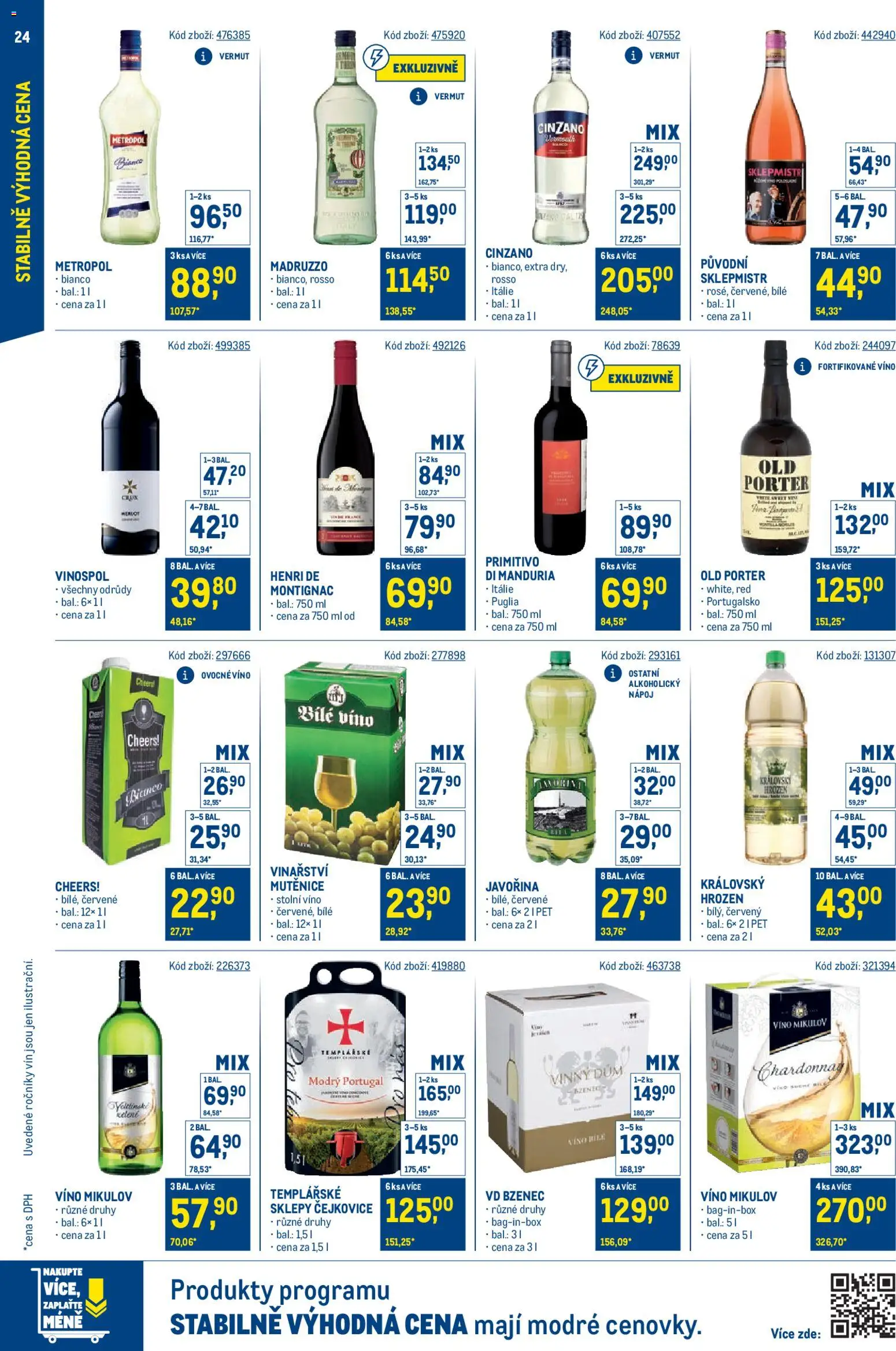 Makro leták - Stabilně výhodná cena od 28.01.2026 | Strana: 24 | Produkty: Bílé víno, Víno, Old porter, Merlot