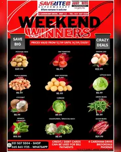 Saverite specials catalogue – valid from 12.09.2025