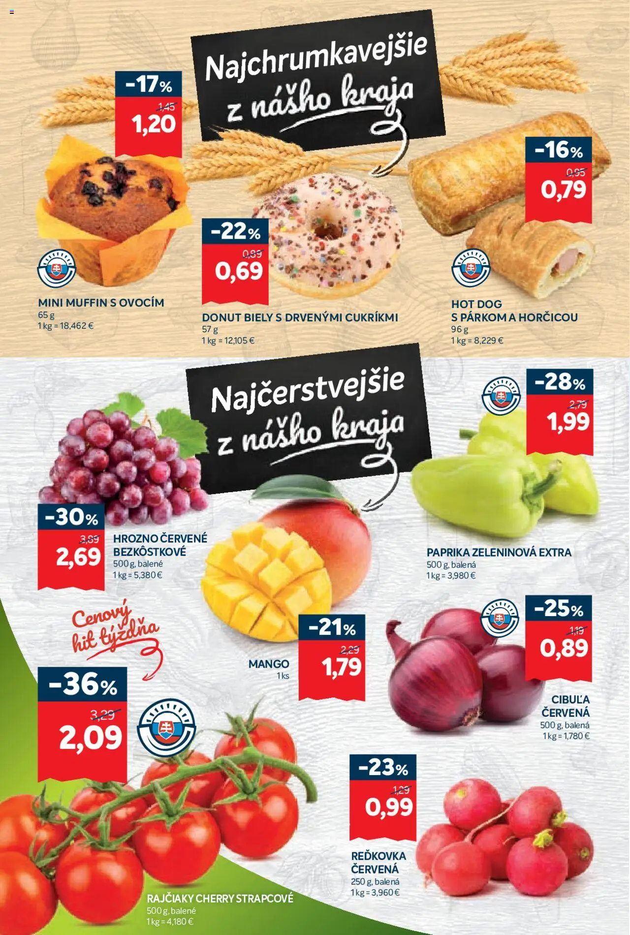 Kraj leták │ platný od 24.07.2025 | Strana: 2 | Produkty: Paprika, Donut, Mango, Hrozno