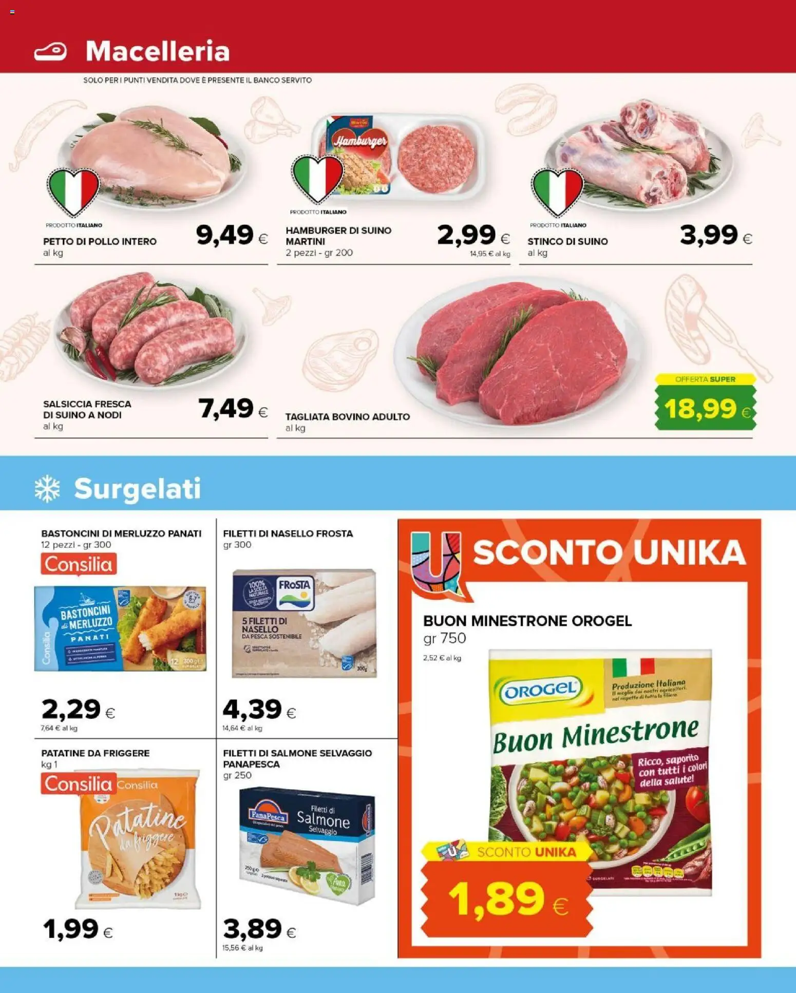 Volantino Tigre del 27.01.2026 | Pagina: 4 | Prodotti: Bovino, Petto di Pollo, Salmone, Hamburger