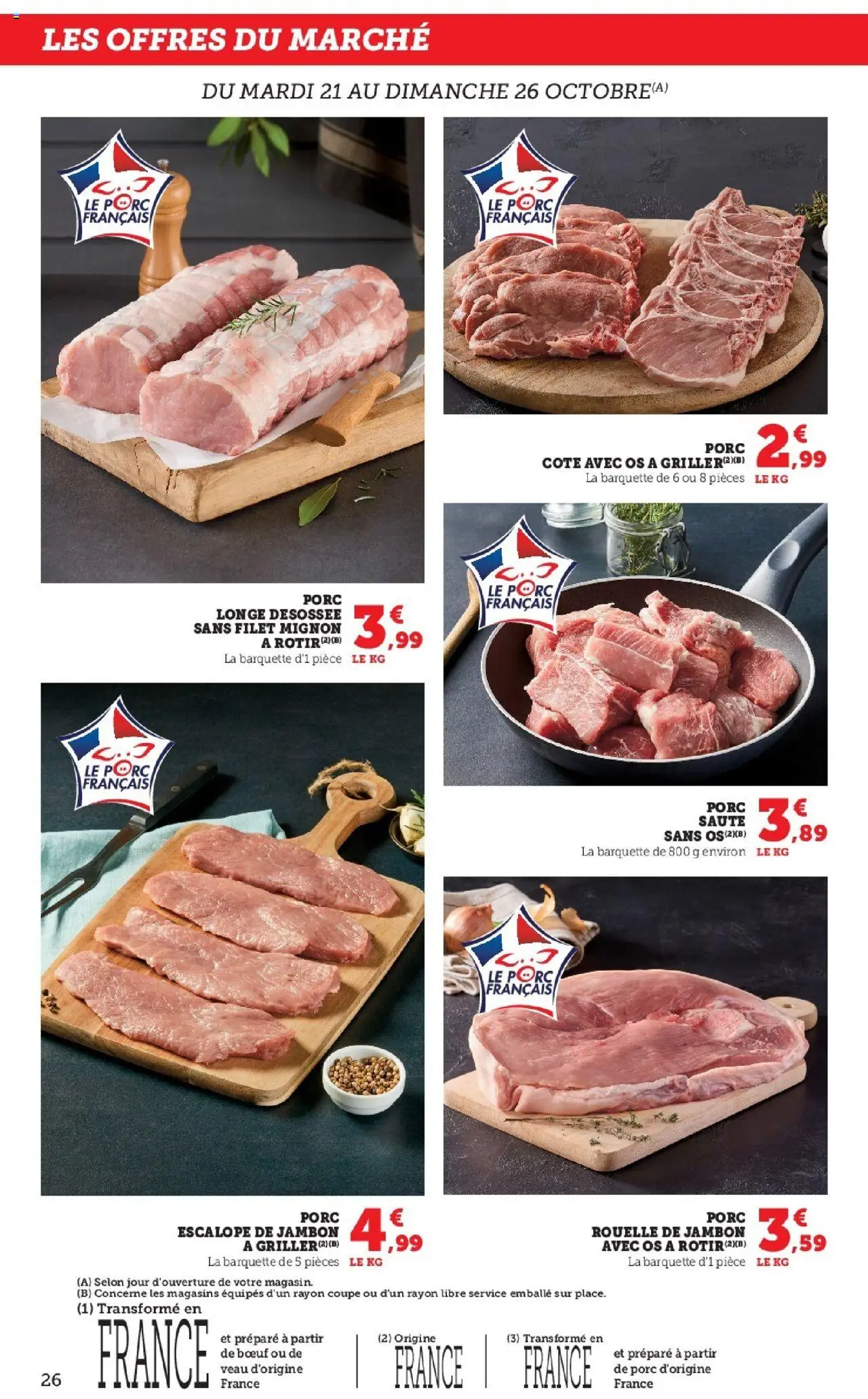 {H1} | Page: 26 | Produits: Jambon, Filet mignon, Porc