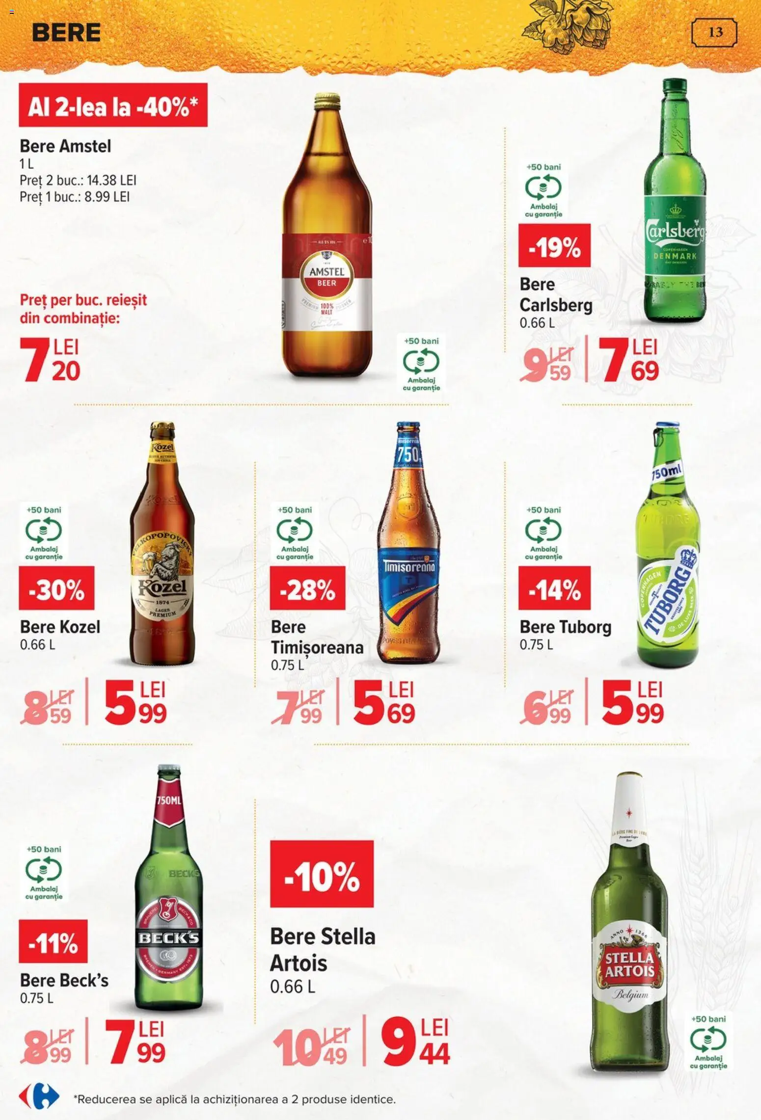 Noul catalog Carrefour – valabil de la 15.04.2026 | Pagină: 13 | Produse: Bere