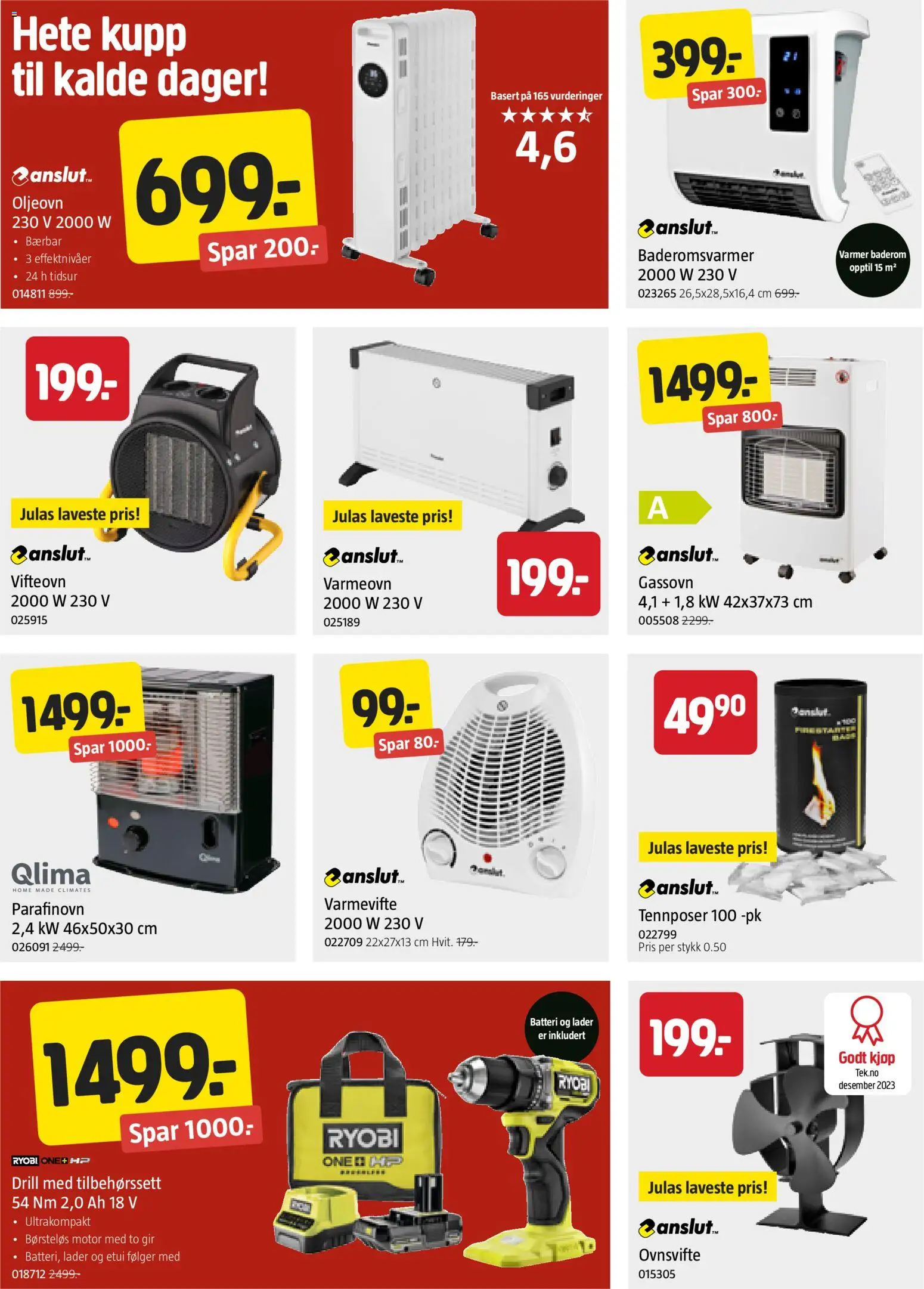 {H1} | Side: 5 | Produkter: Drill, Vifteovn, Dartpilar, Batteri