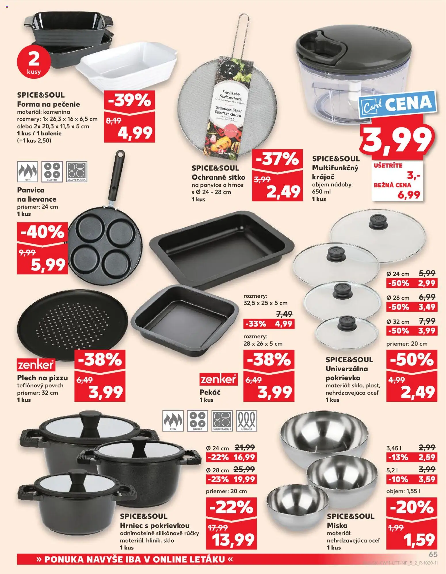 Nové Kaufland akcie – leták je platný od 12.03.2026 | Strana: 65 | Produkty: Pizza, Panvica, Krájač