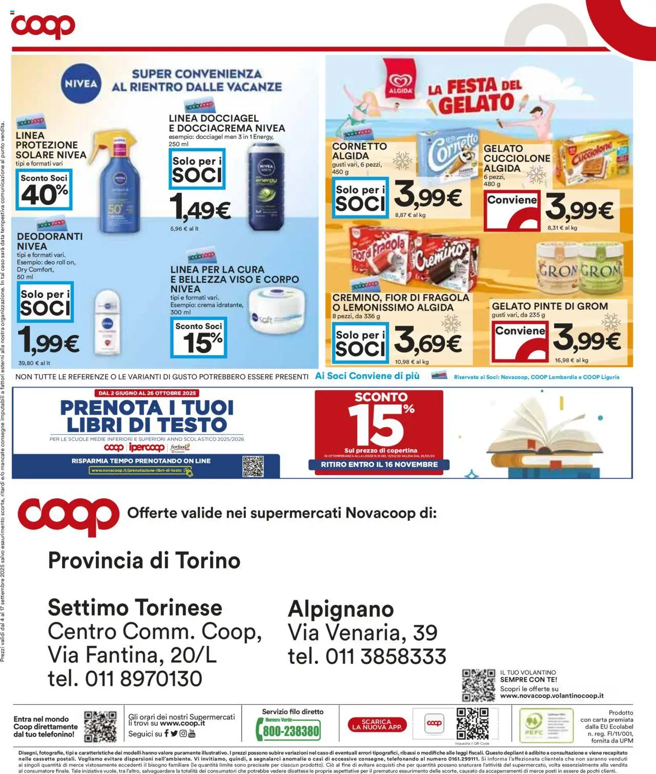 Volantino COOP del 04.09.2025 | Pagina: 25 | Prodotti: Crema, Tè, Cornetto, Data